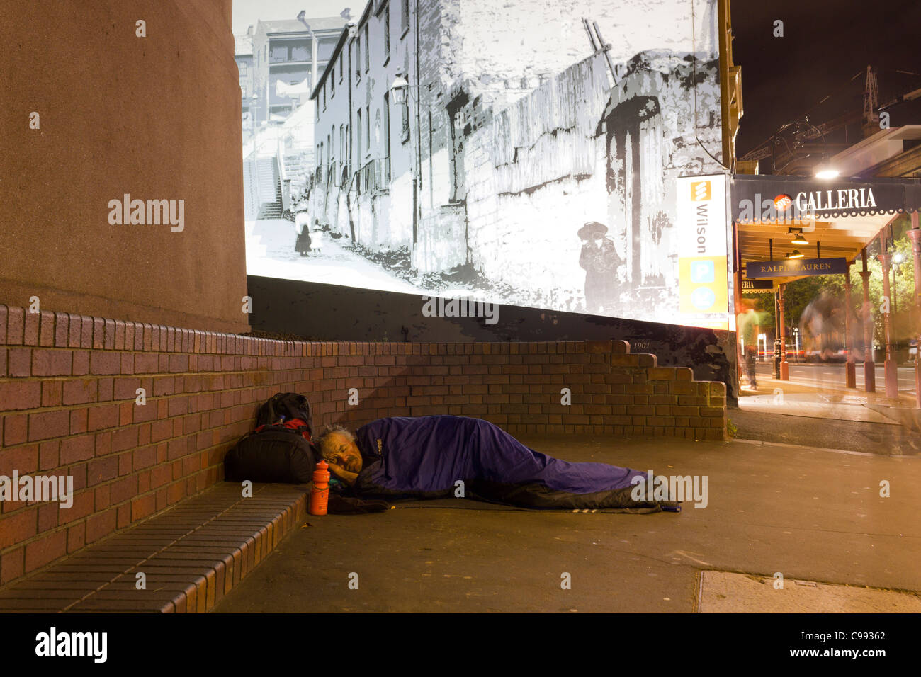 Man poverty sleeping street hires stock photography and images Alamy
