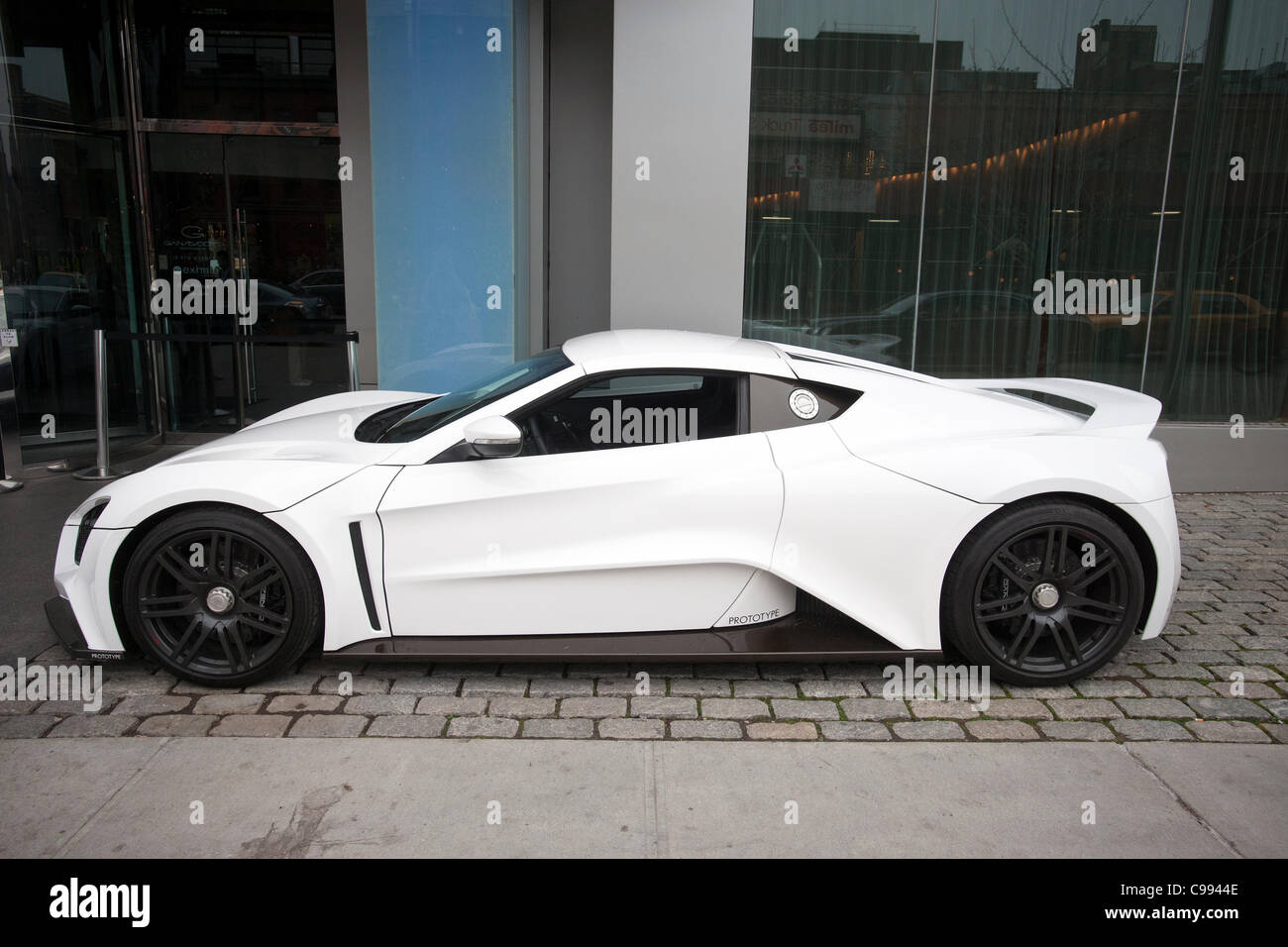 The Zenvo ST1-50S automobile is introduced in the trendy Meatpacking District in New York on Thursday, November 17, 2011. Stock Photo