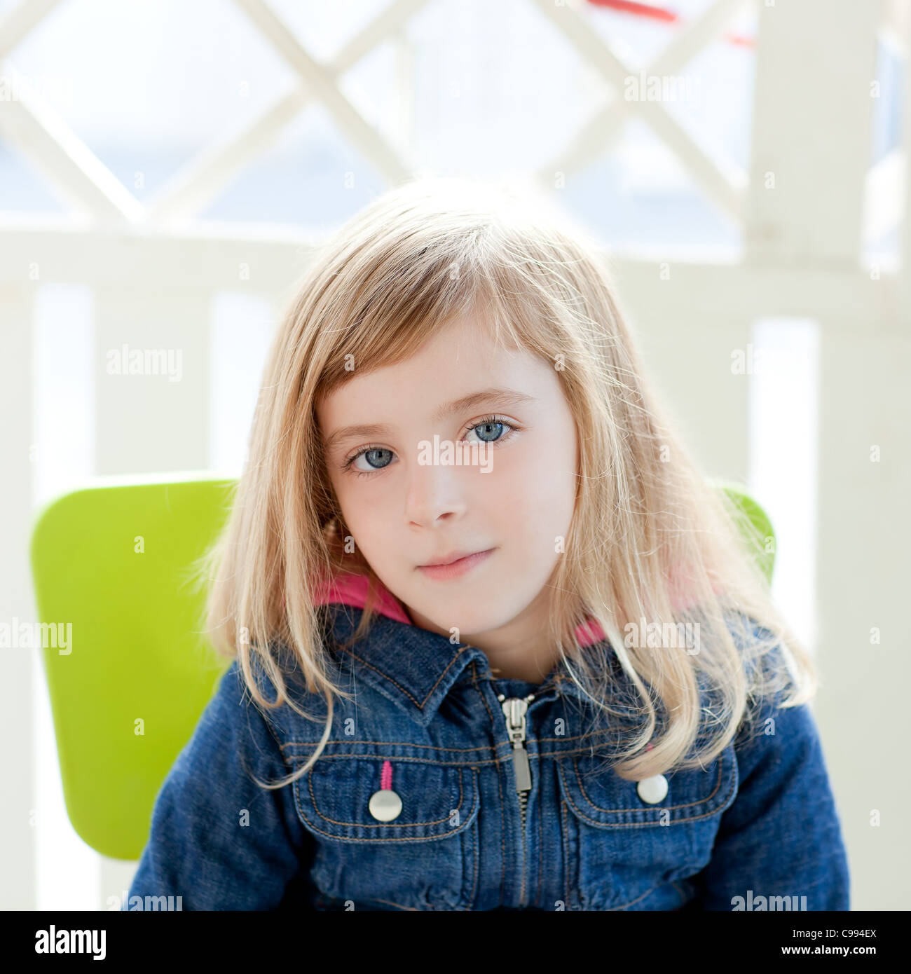 Blond Little Girl Funny Expression Stock Photos Blond Little