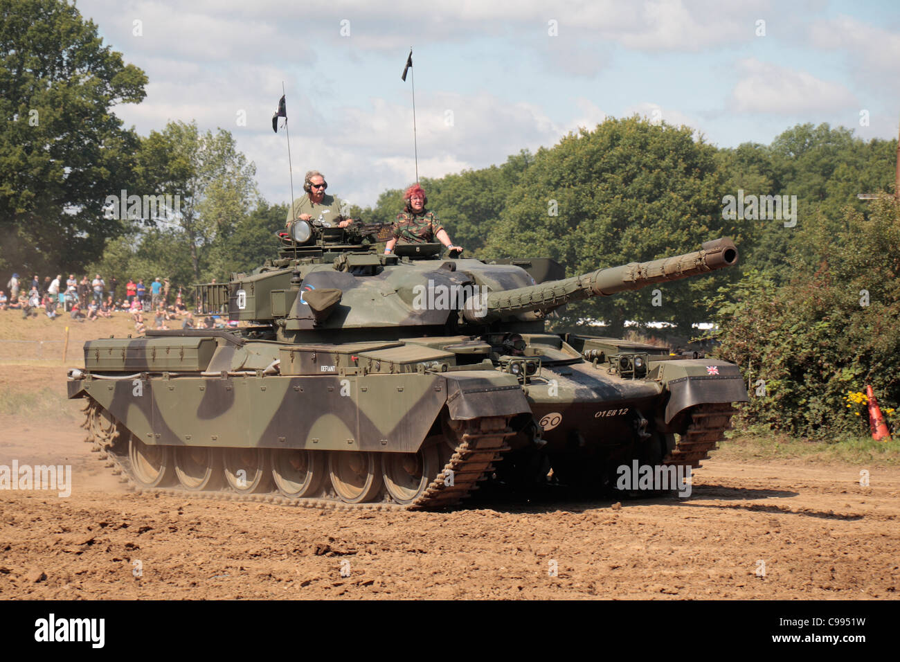 A British Chieftain tank on display at the 2011 War & Peace Show at Hop Farm, Paddock Wood, Kent, UK. Stock Photo