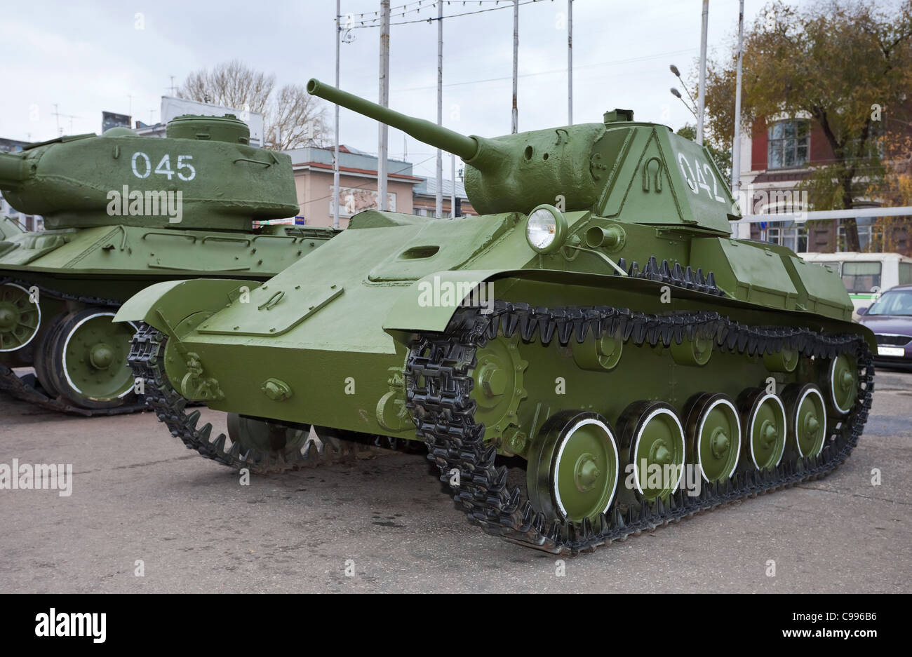 Old Soviet Light Tank T 70 On The Exhibition On November 3 11 In Samara Russia Stock Photo Alamy
