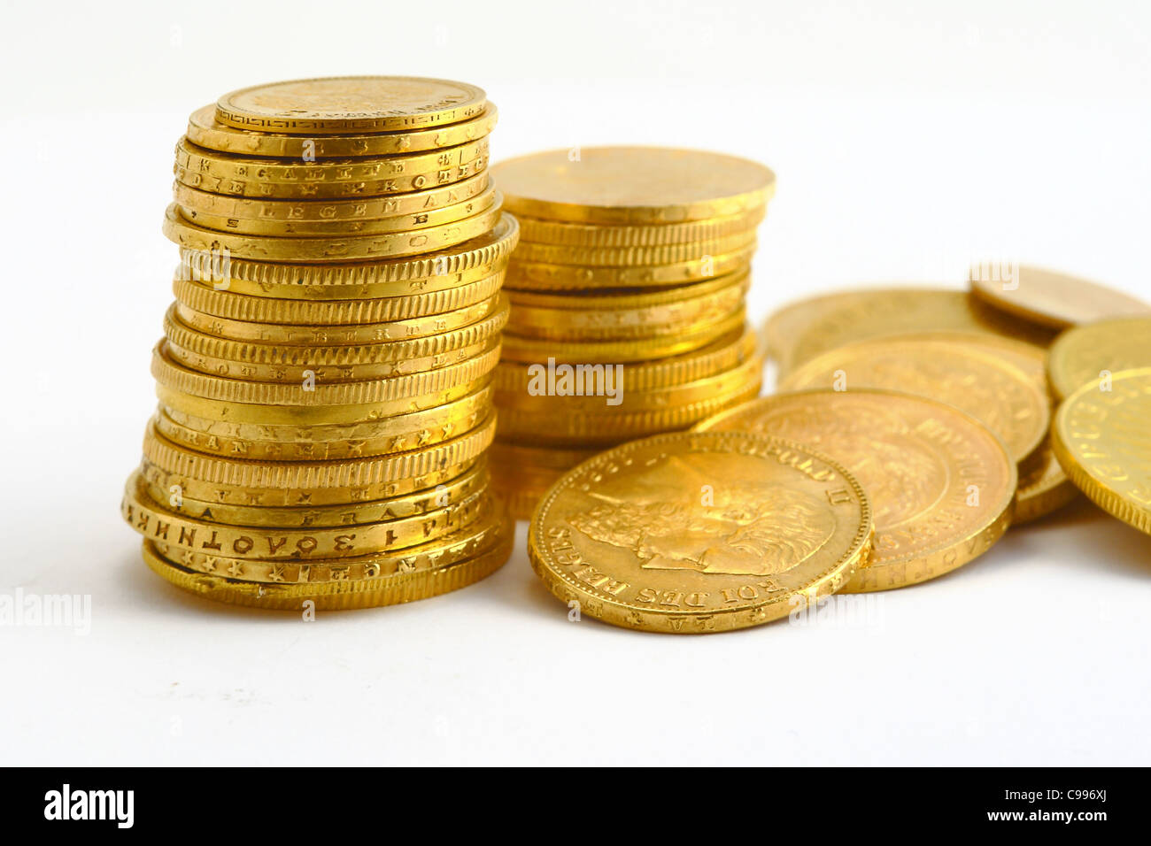 Gold investment coins hi-res stock photography and images - Alamy