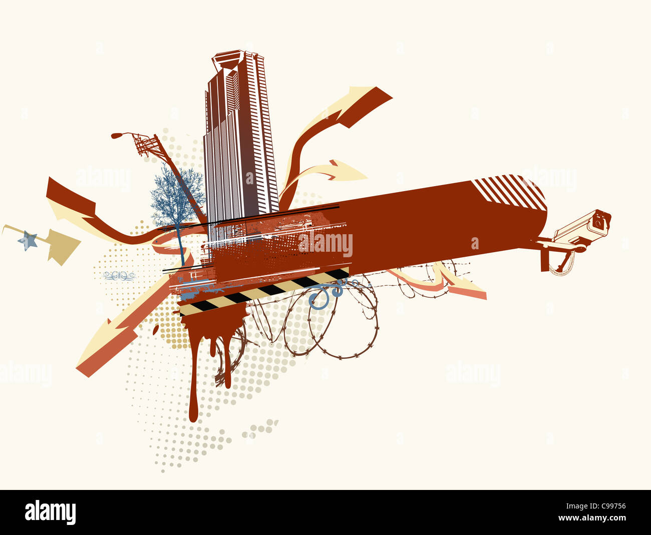 illustration of style urban background Stock Photo - Alamy