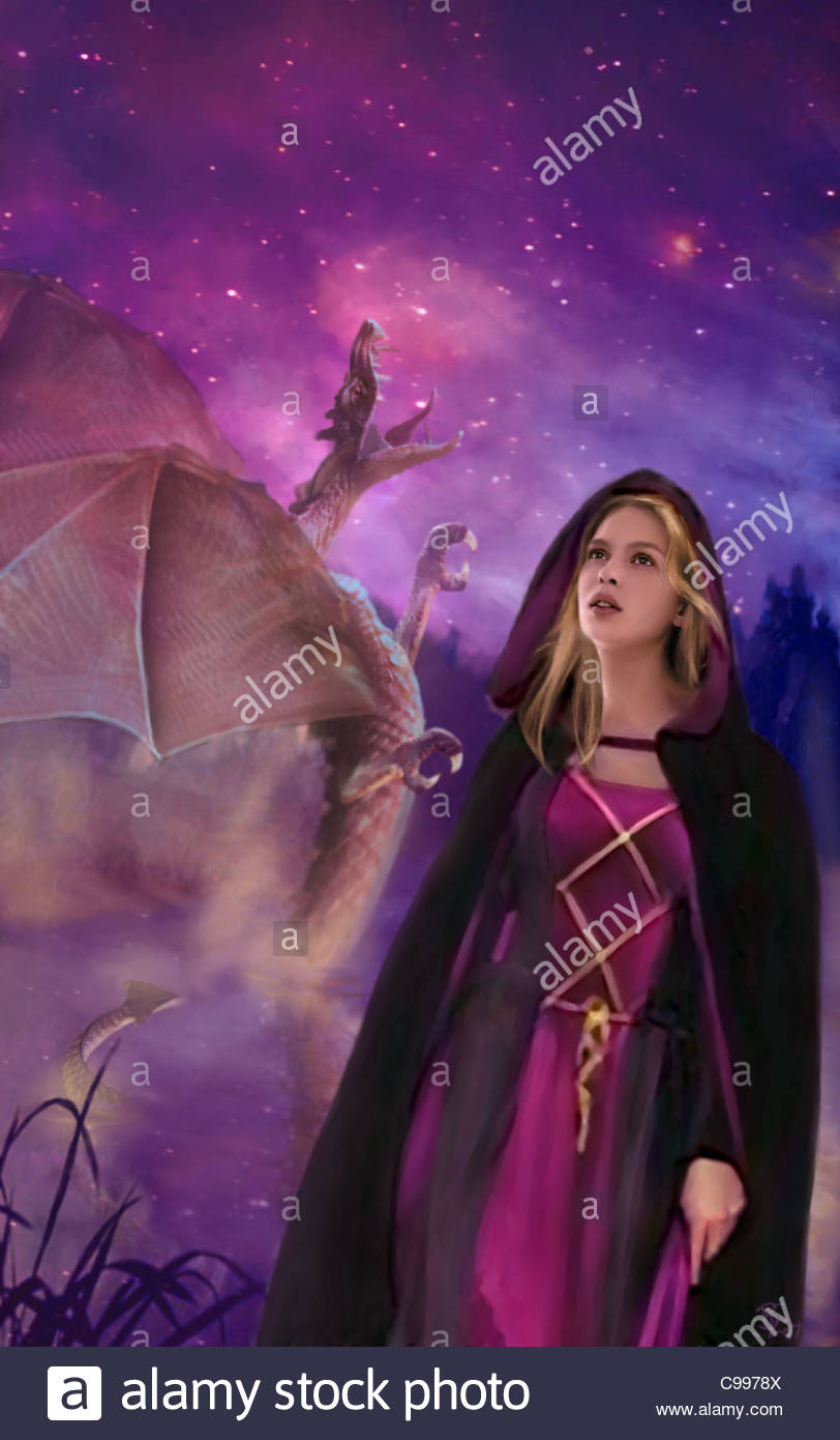 Fantasy Mythical creatures Girls Princess negative mood Fantasy Stock ...