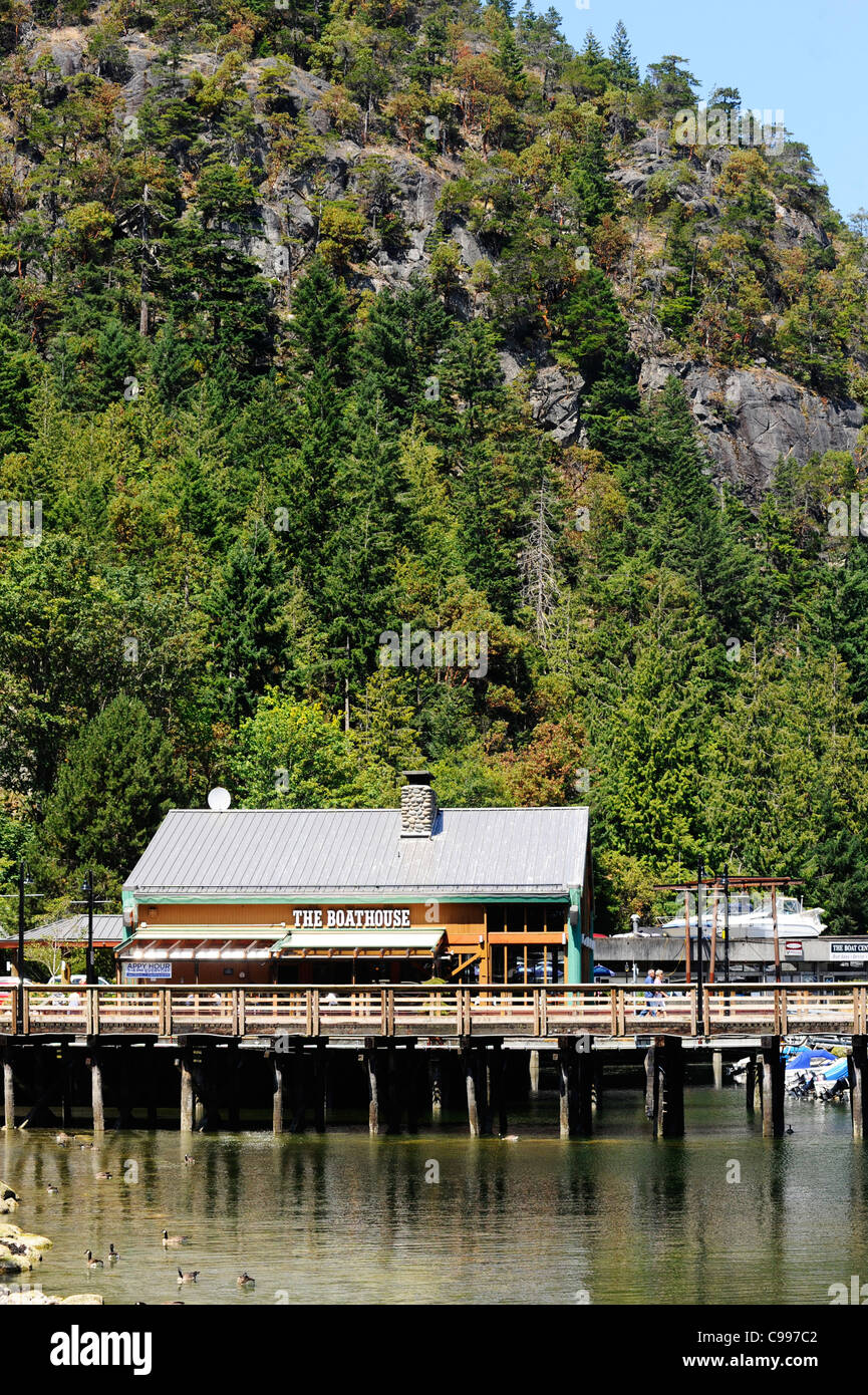 The Boathouse bar at Horseshoe Bay, Vancouver. Stock Photo