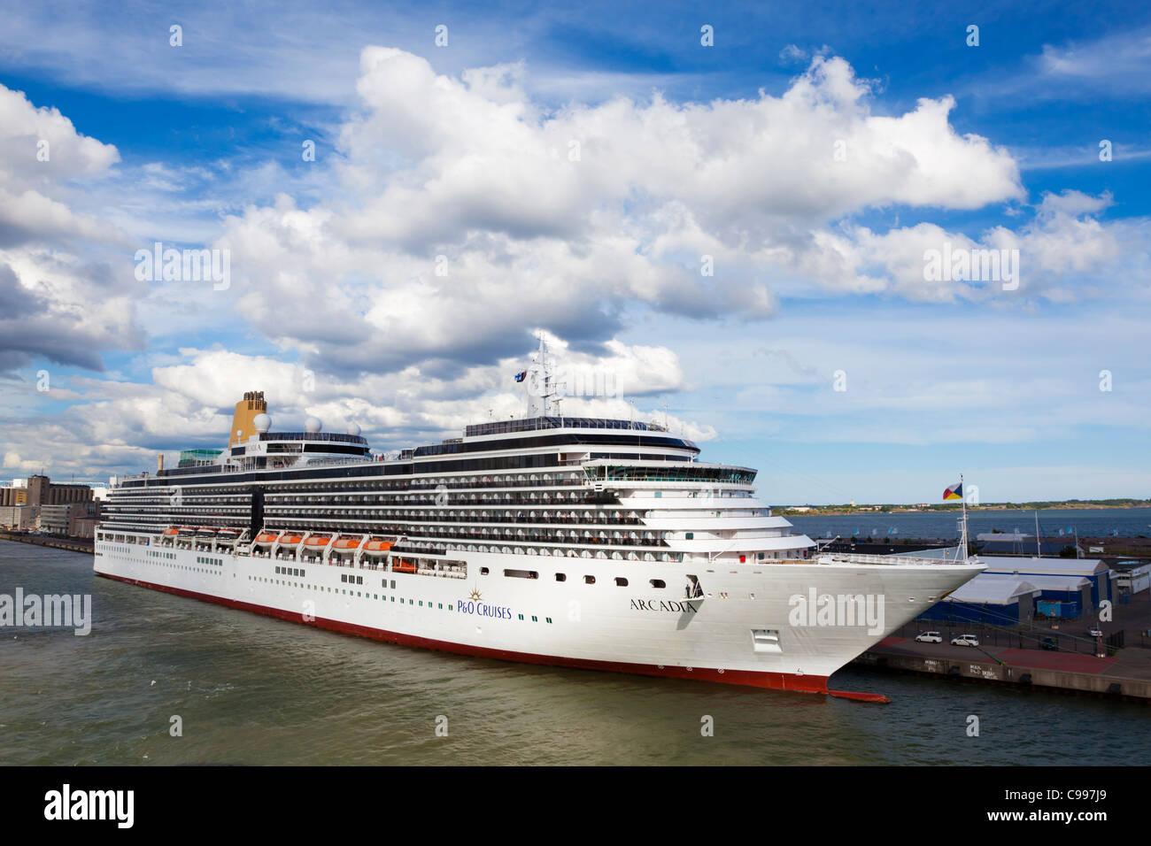 P&O cruise ship Arcadia at dock in Helsinki Finland Stock Photo