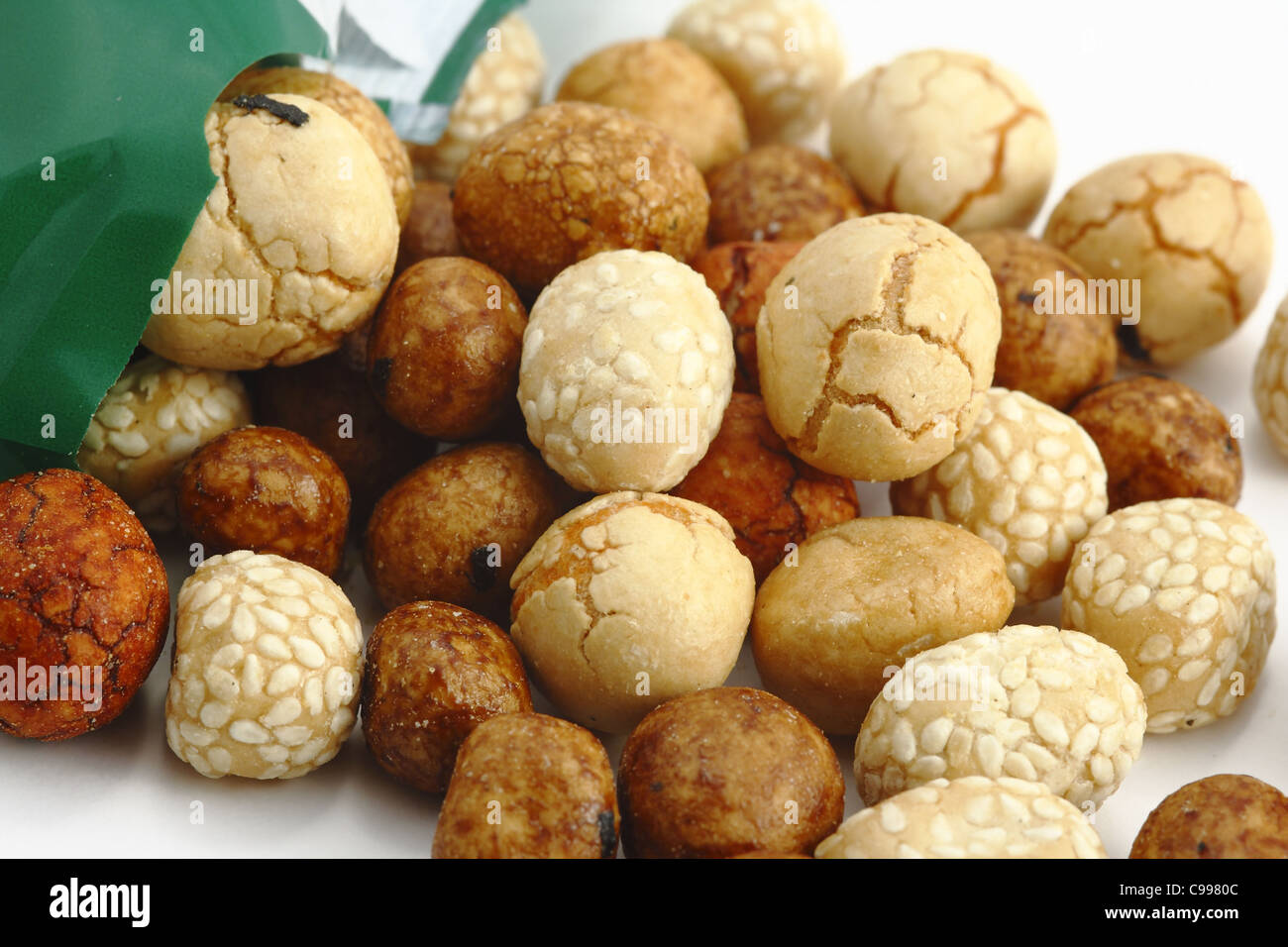 japanese peanut crackres Stock Photo