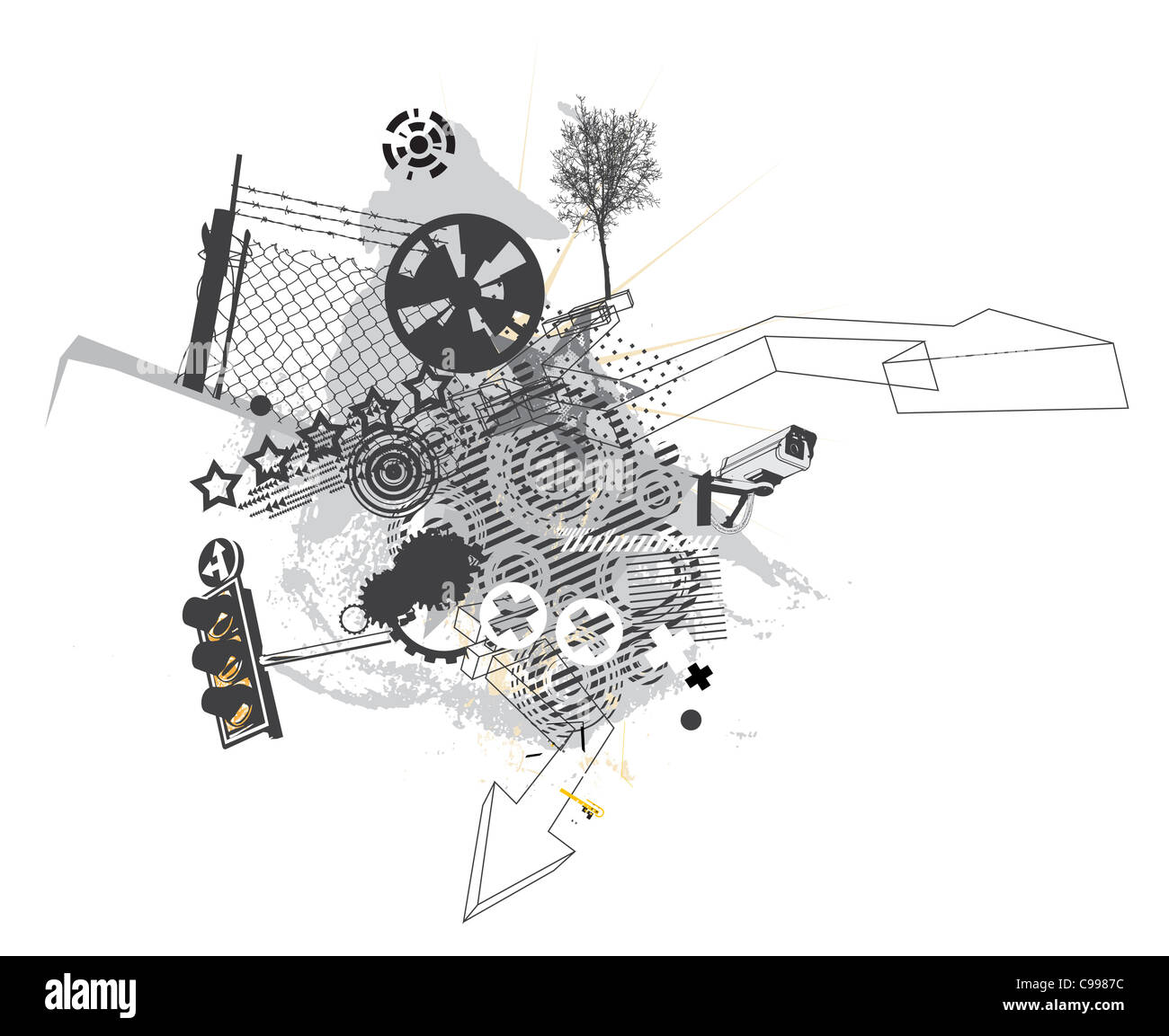 Illustration Of Style Urban Background Stock Photo Alamy