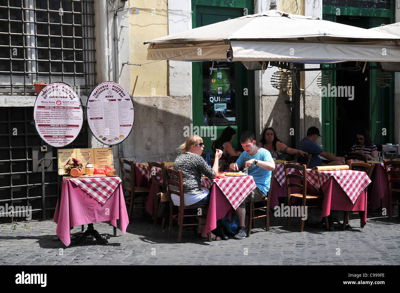 Rome, Italy outdoor cafe Stock Photo