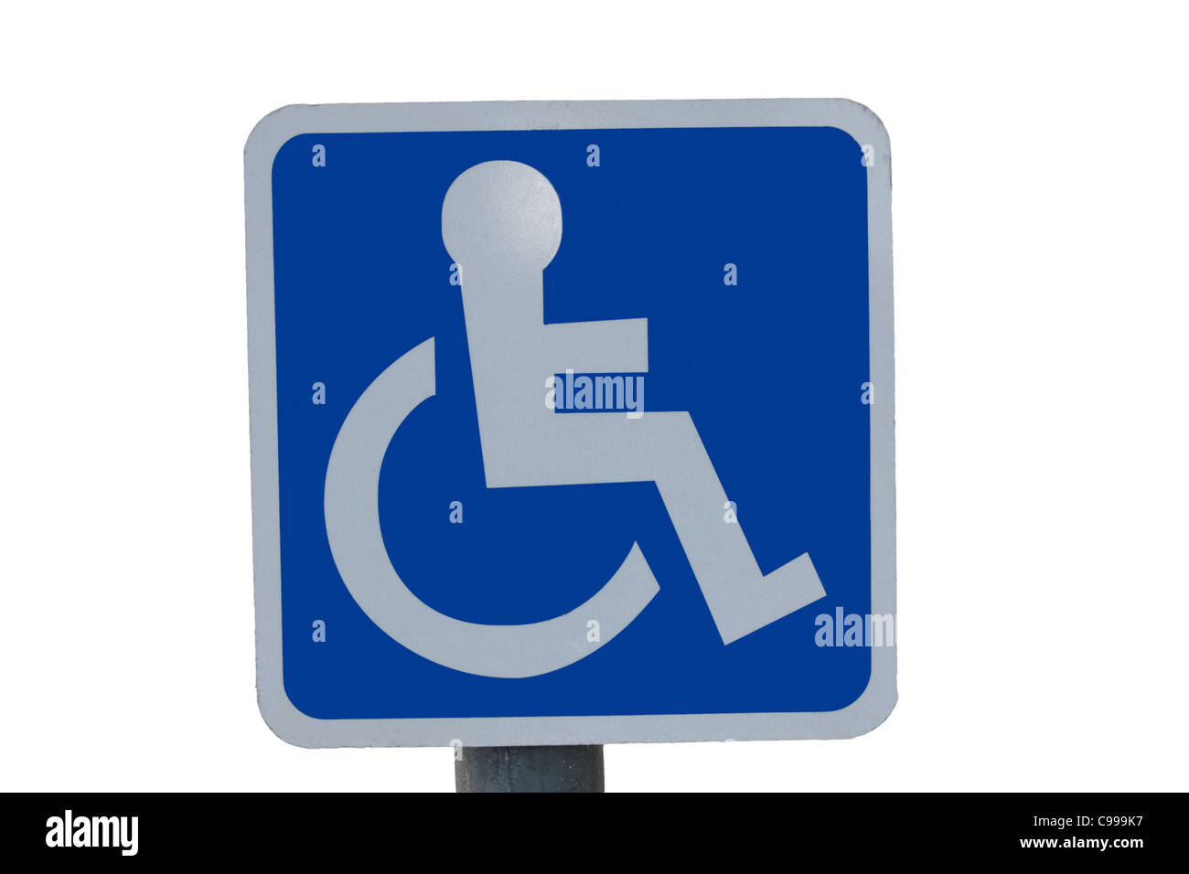 universal wheel chair sign isolated on white with clipping path Stock