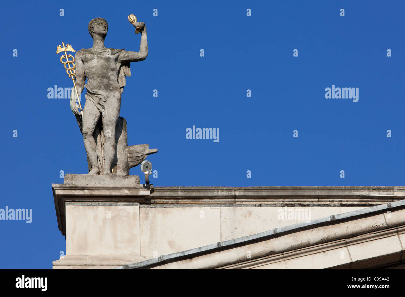Statue of Mercury on top of the General Post Office in Dublin, Ireland
