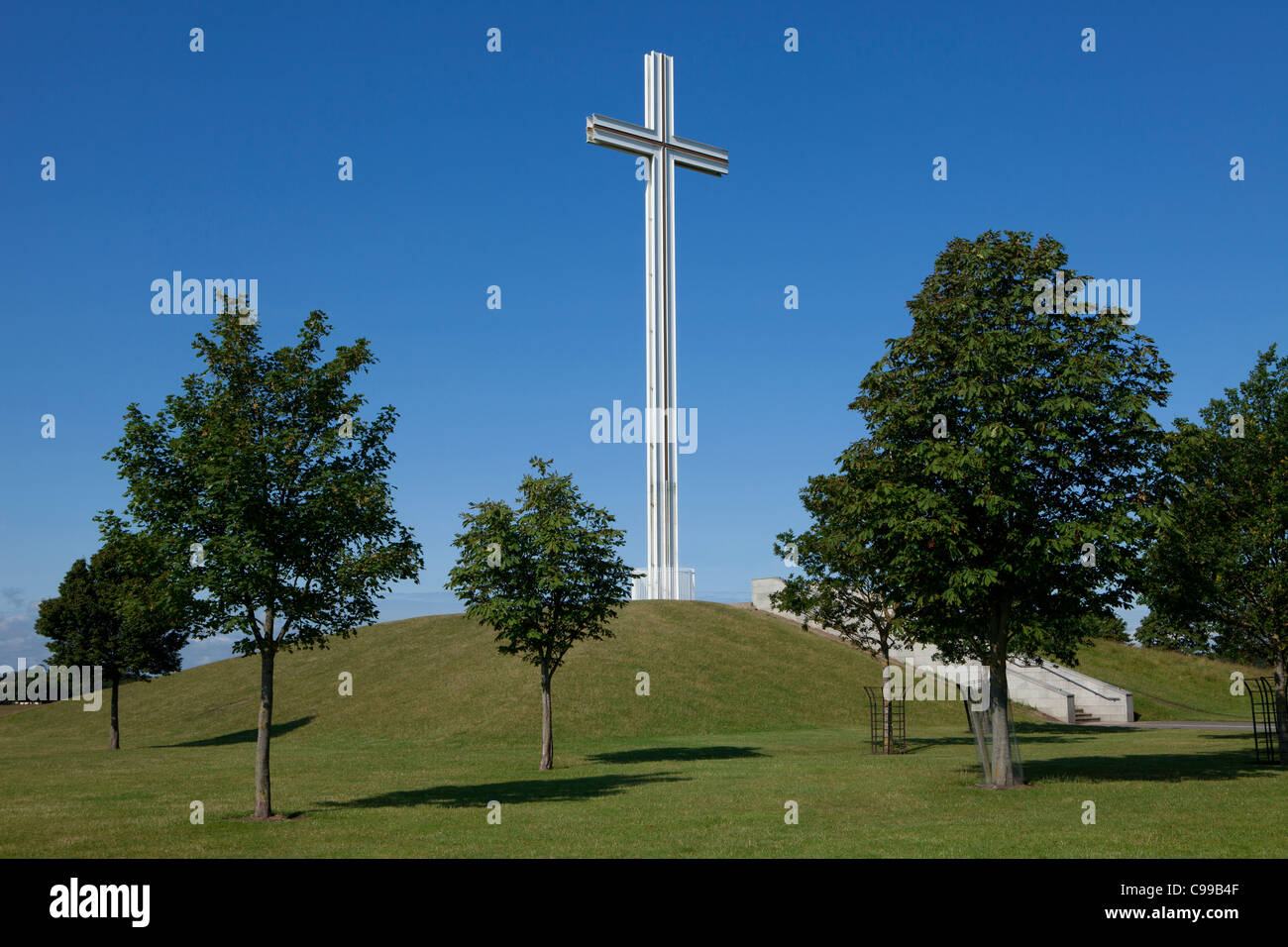 Papal Cross at the Phoenix Park in Dublin, Ireland Stock Photo