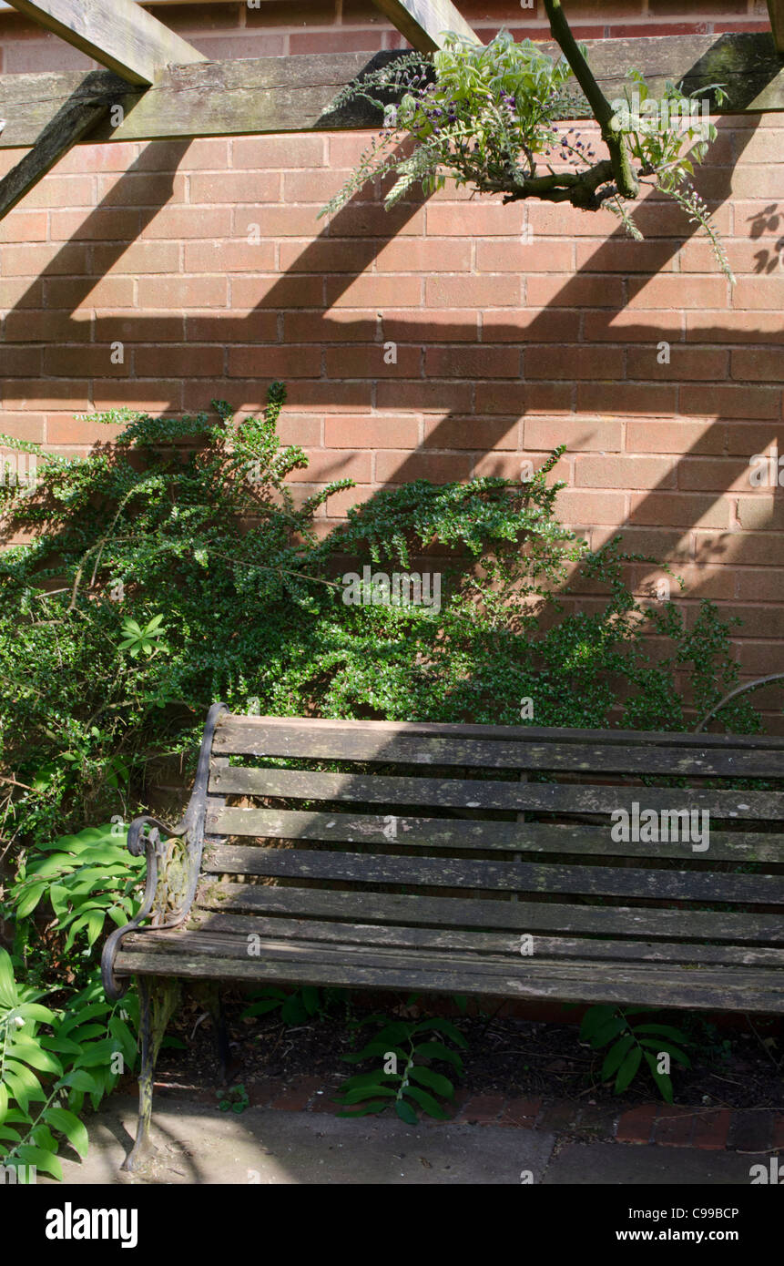 Old Wooden Garden Bench Stock Photo 40159190 Alamy