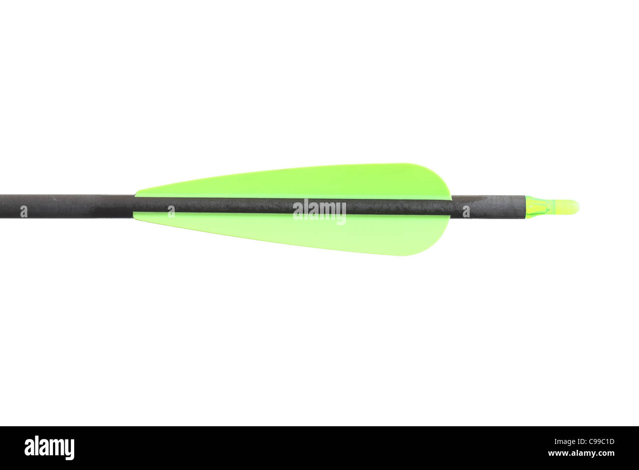 The fletched base of a carbon fiber arrow Stock Photo Alamy