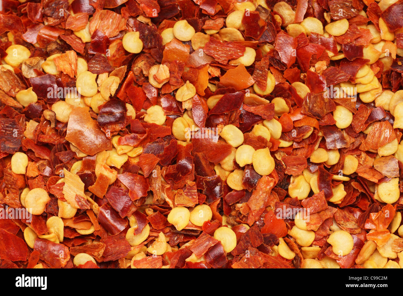 Closeup of dried hot chili flakes Stock Photo Alamy