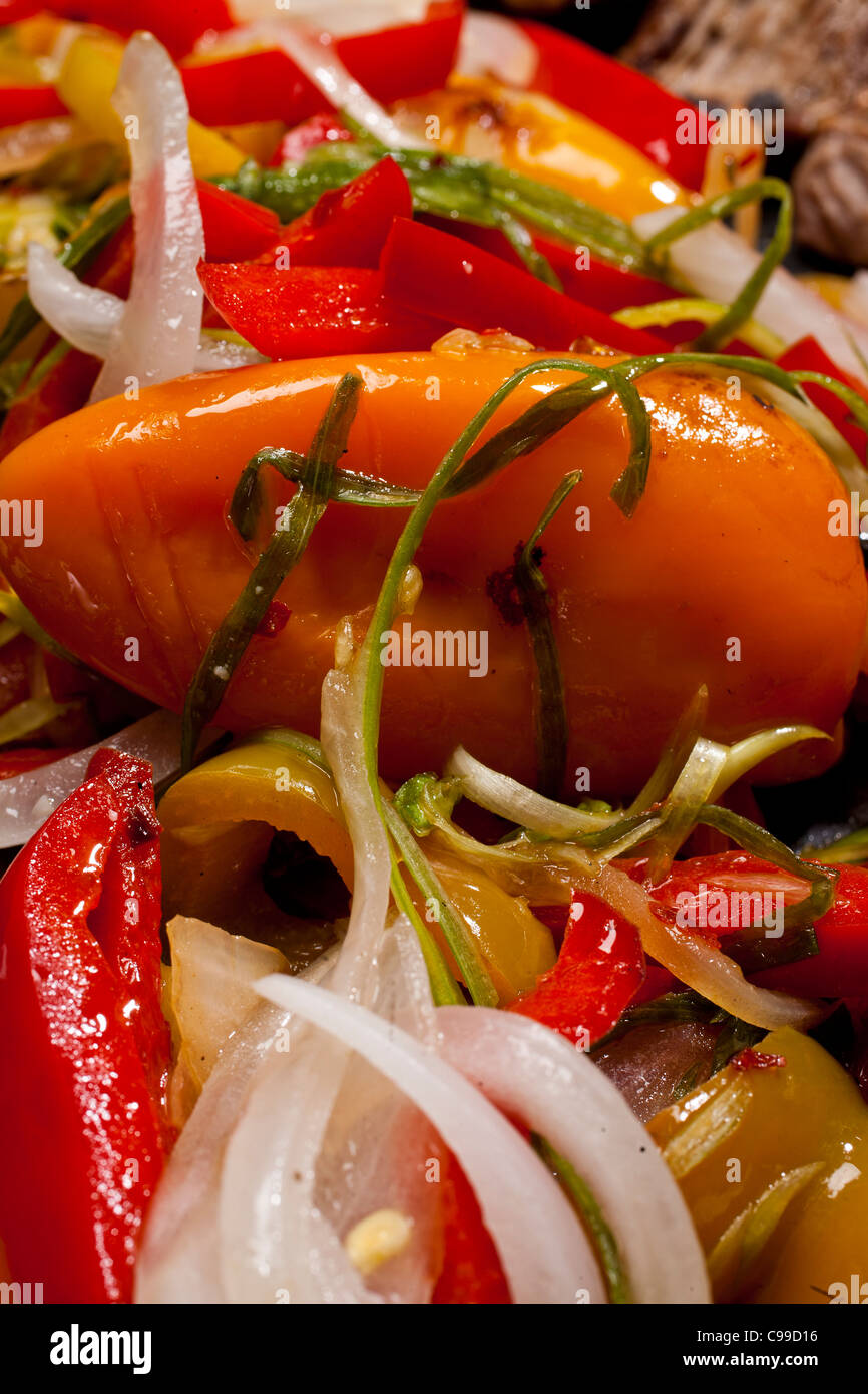 Mexican vegetable fajitas Stock Photo - Alamy