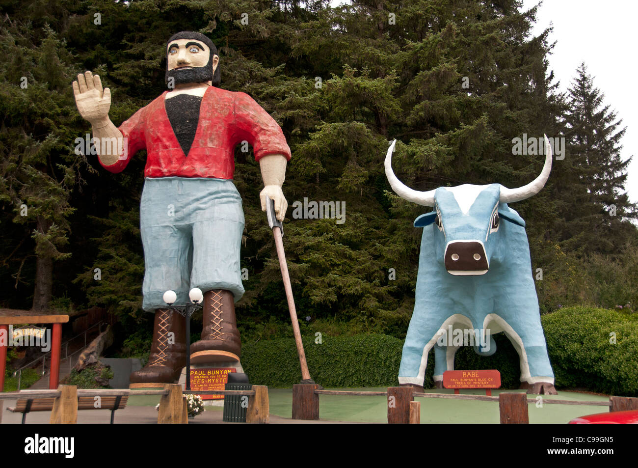 Paul Bunyan And Babe The Blue Ox Redwoods