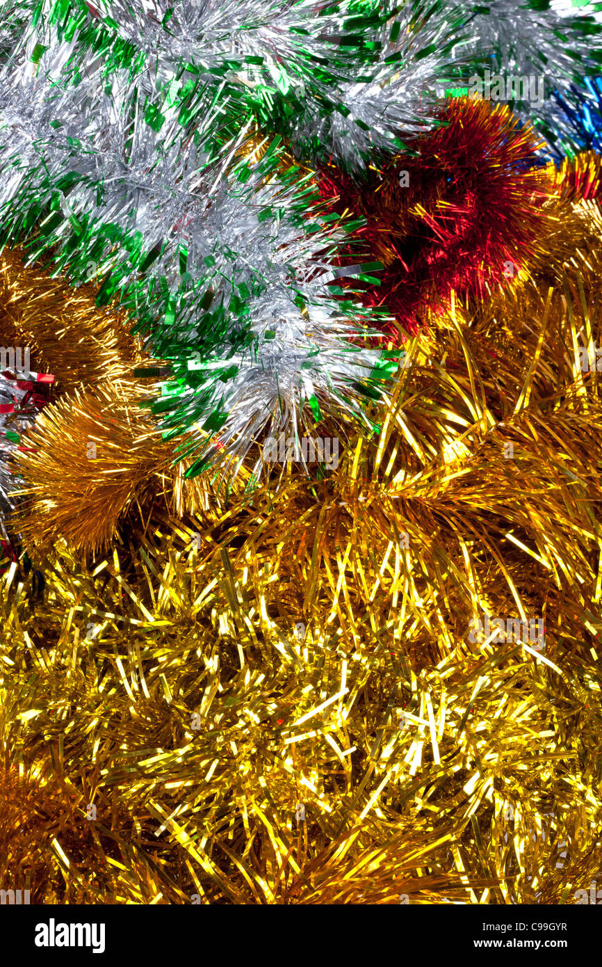 New Year's tinsel Stock Photo