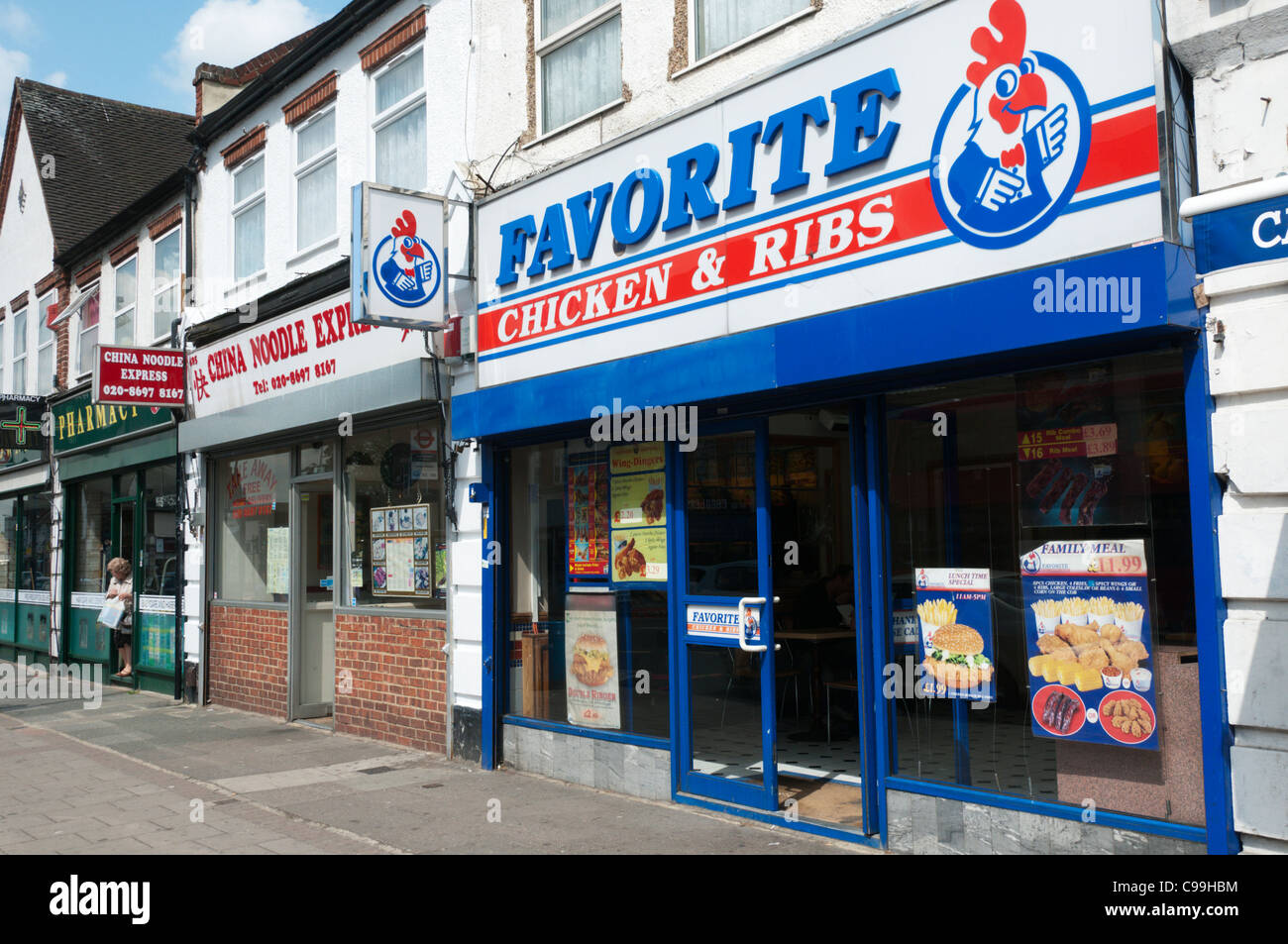 A branch of Favorite Chicken & Ribs in South London Stock Photo