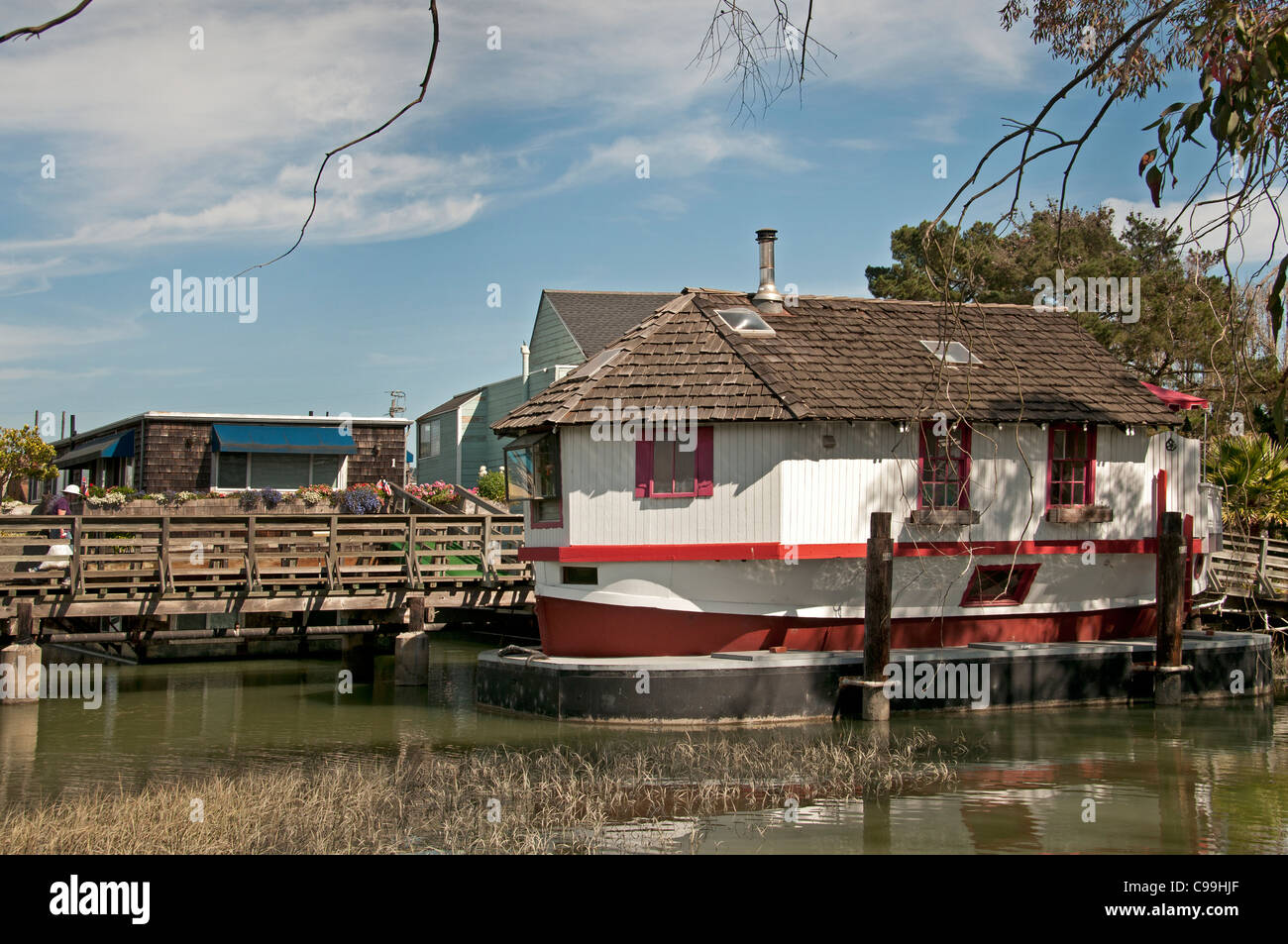 Sausalito's houseboat community San Francisco Bay California United