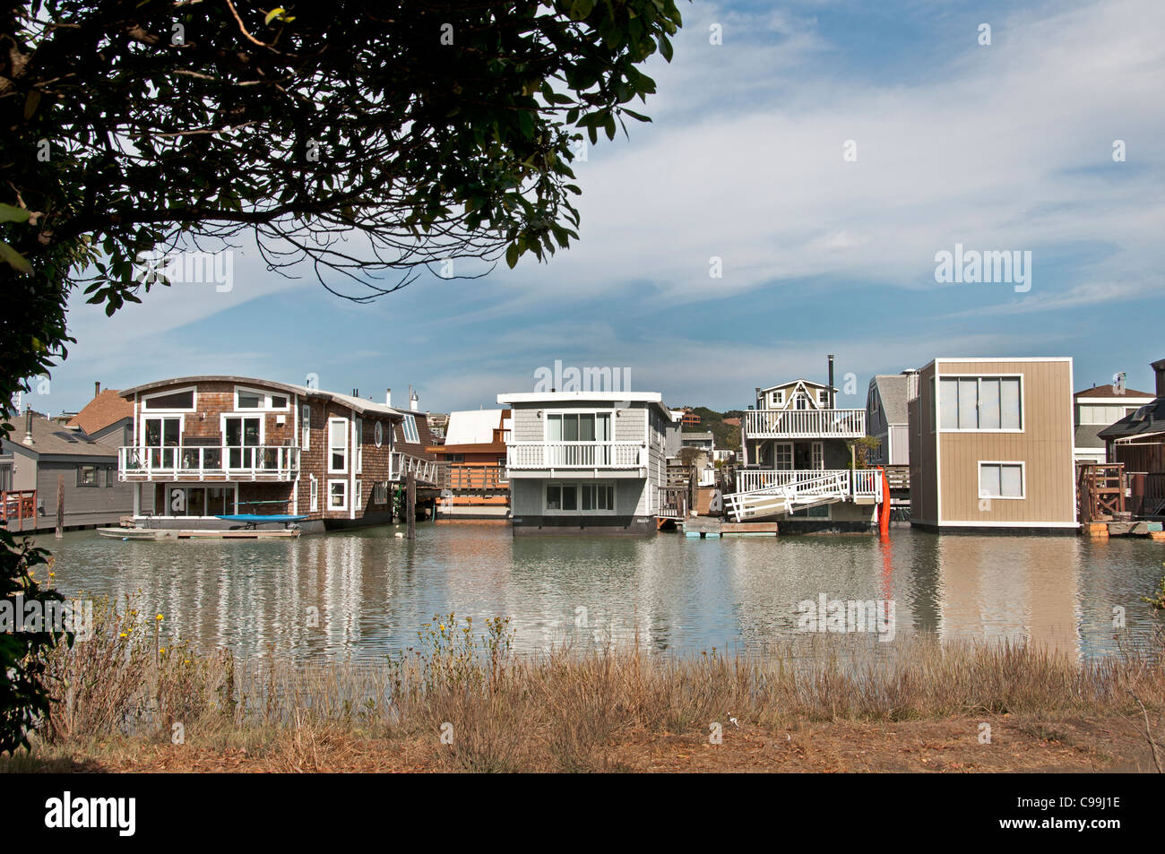 Sausalito's houseboat community San Francisco Bay California United