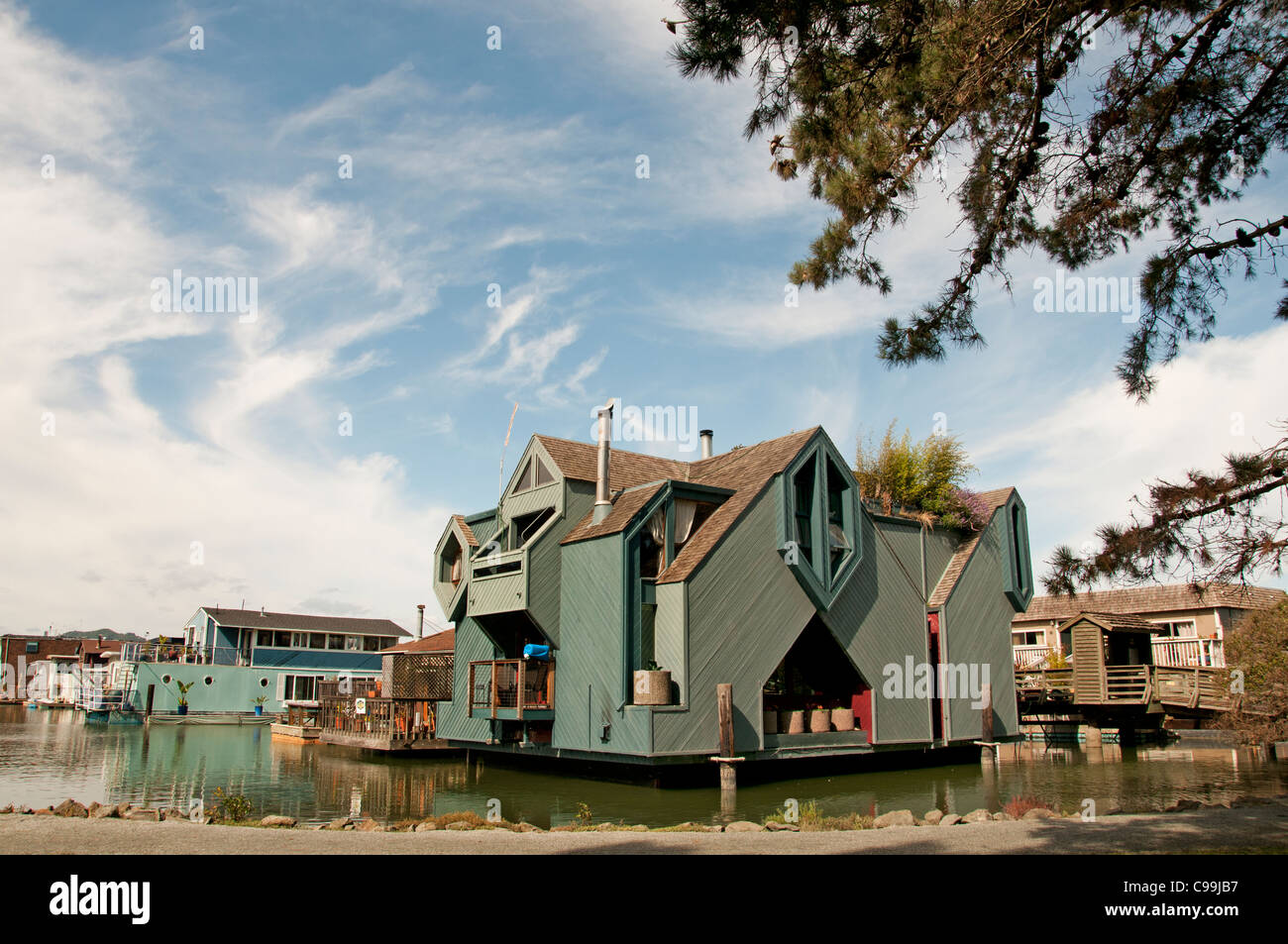 Sausalito's houseboat community San Francisco Bay California United