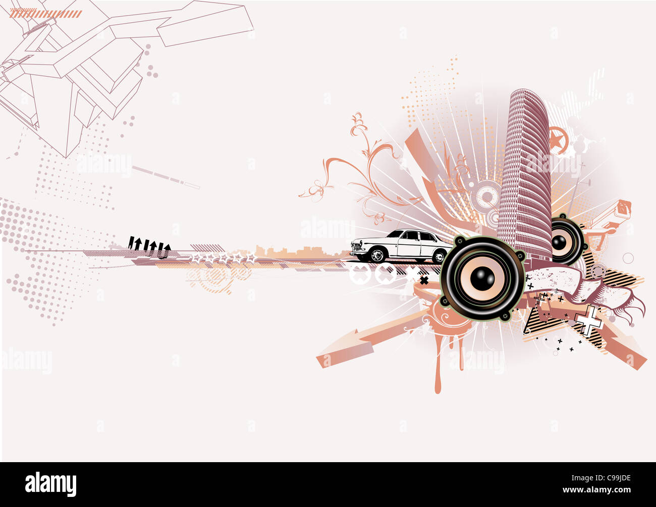 illustration of style urban background Stock Photo - Alamy