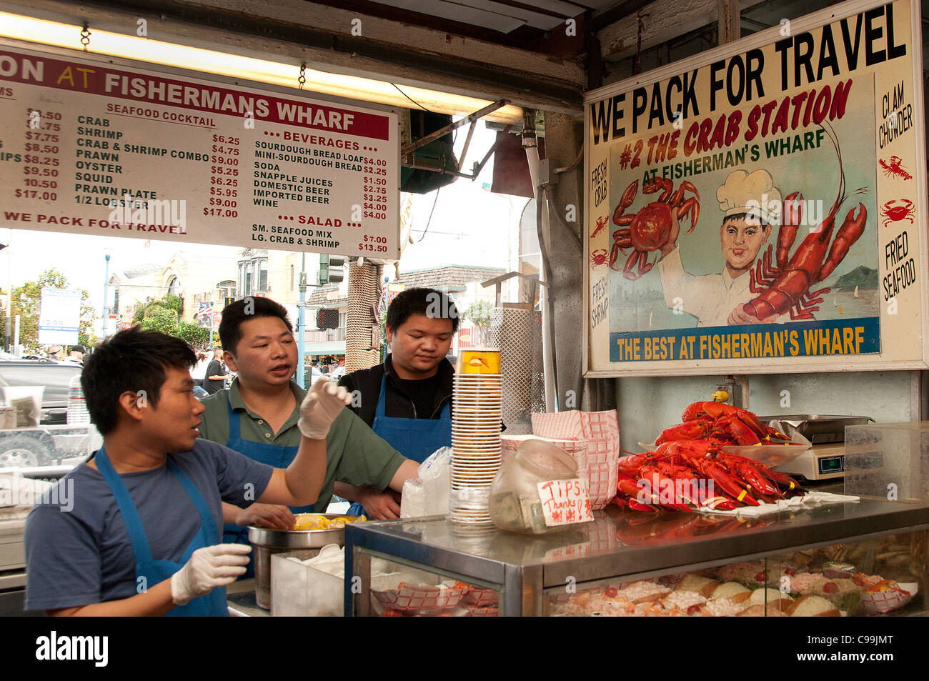 Fisherman's Wharf Lobster Restaurant San Francisco California United States Stock Photo