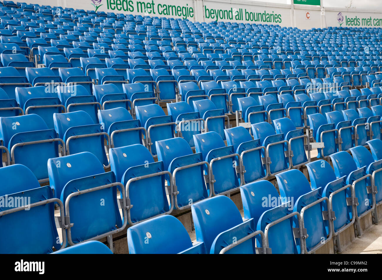 Seating on the Western Terrace at Headingley Cricket Ground, Leeds