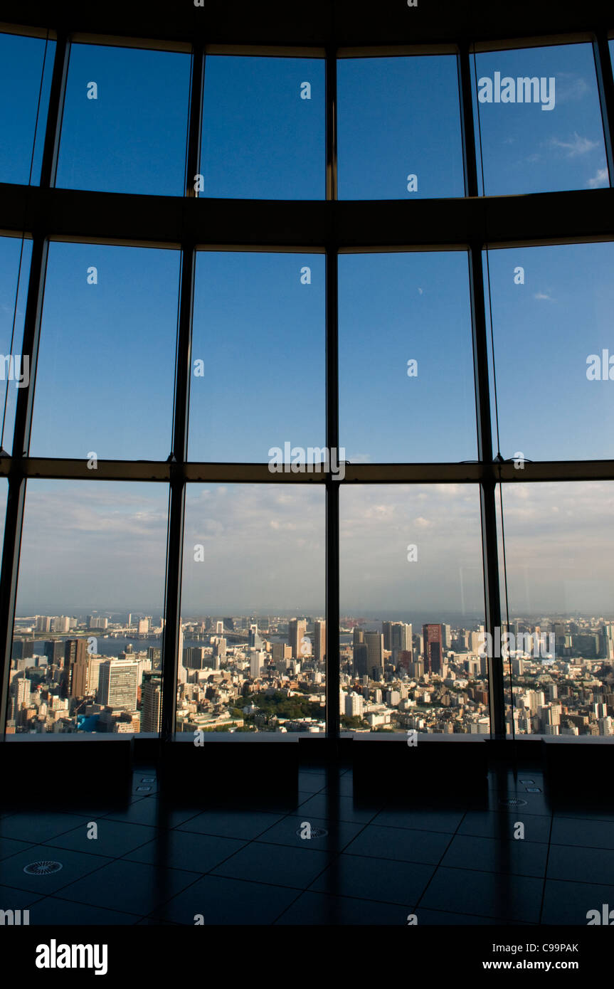 A view of Tokyo Bay from Tokyo City View Mori Building Tokyo Japan Stock Photo