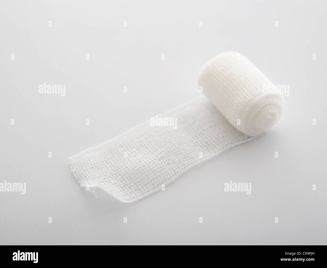 Gauze bandage on white background Stock Photo