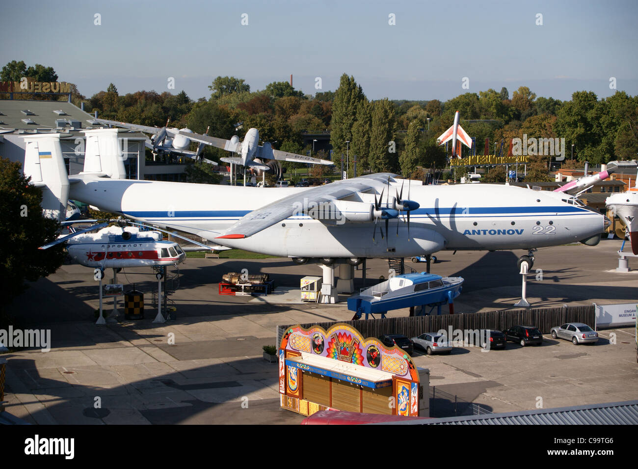 Russian Antonov AN-22 airliner at Technik air museum, Speyer, Rheinland-Pfalz, Germany Stock Photo