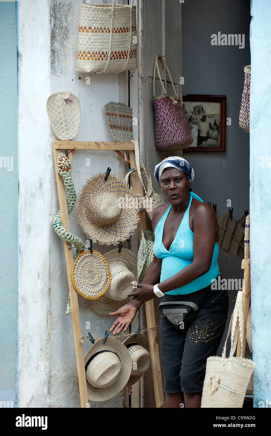 Straw shop Trinidad Cuba Stock Photo Alamy