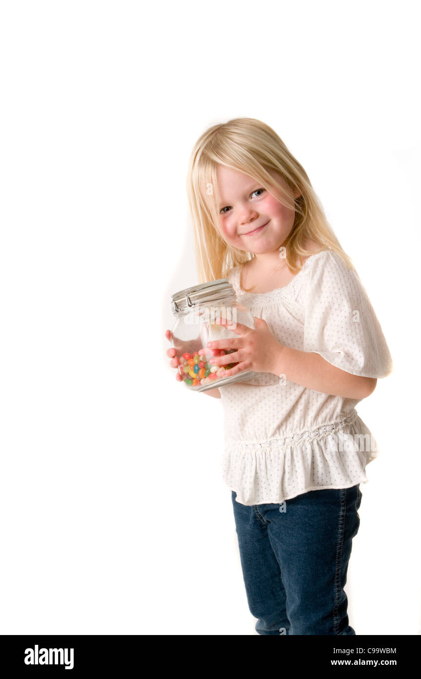 sweet sweets candy jar sweetie sweeties diet sugar child kid girl young children sugary rush jars food diets foods attitude to f Stock Photo