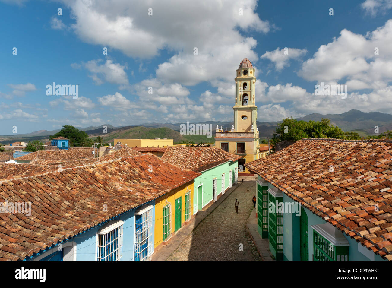 View Palacio Brunet Balcony Trinidad Cuba Stock Photo