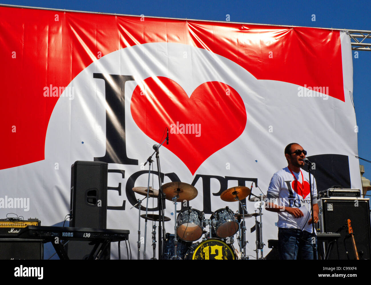 I Love Egypt Street Party in Hurghada, Egypt Stock Photo