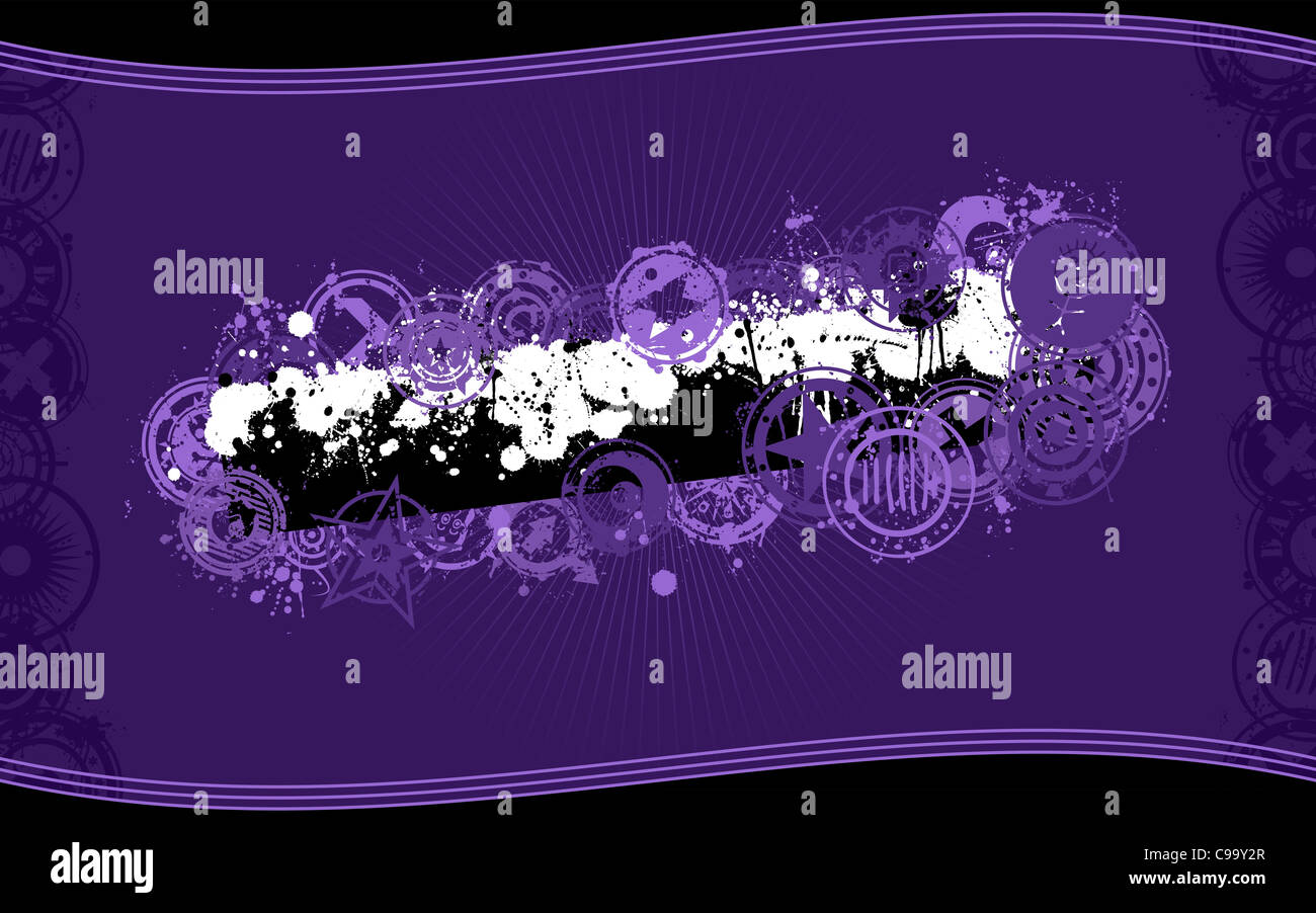 Royal Purple Grunge Background Design Banner Graphic In Lcd Stock