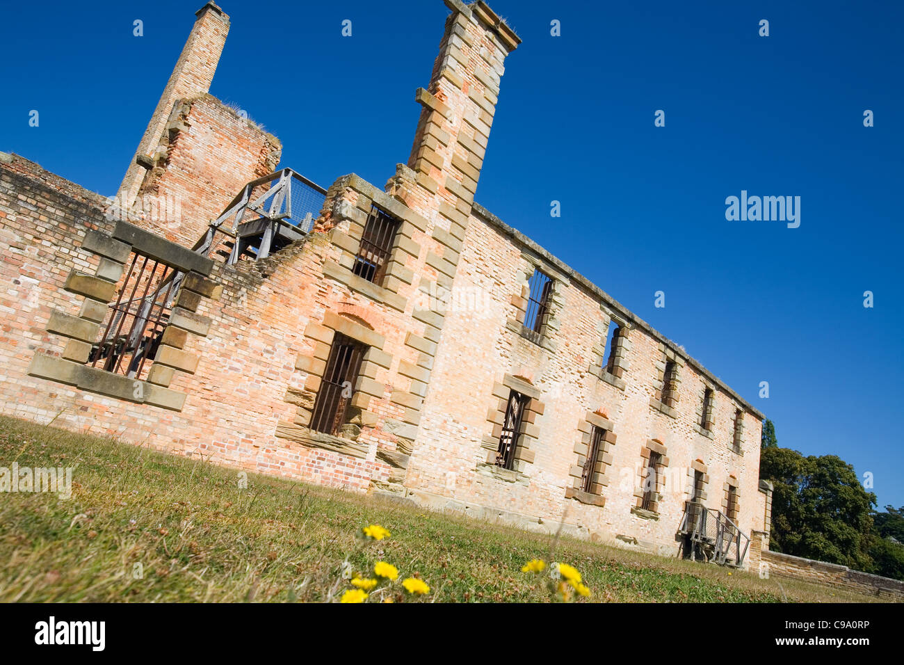 The ruins of the Penitentiary at the Port Arthur Historic Site.  Port Arthur, Tasmania, Australia Stock Photo