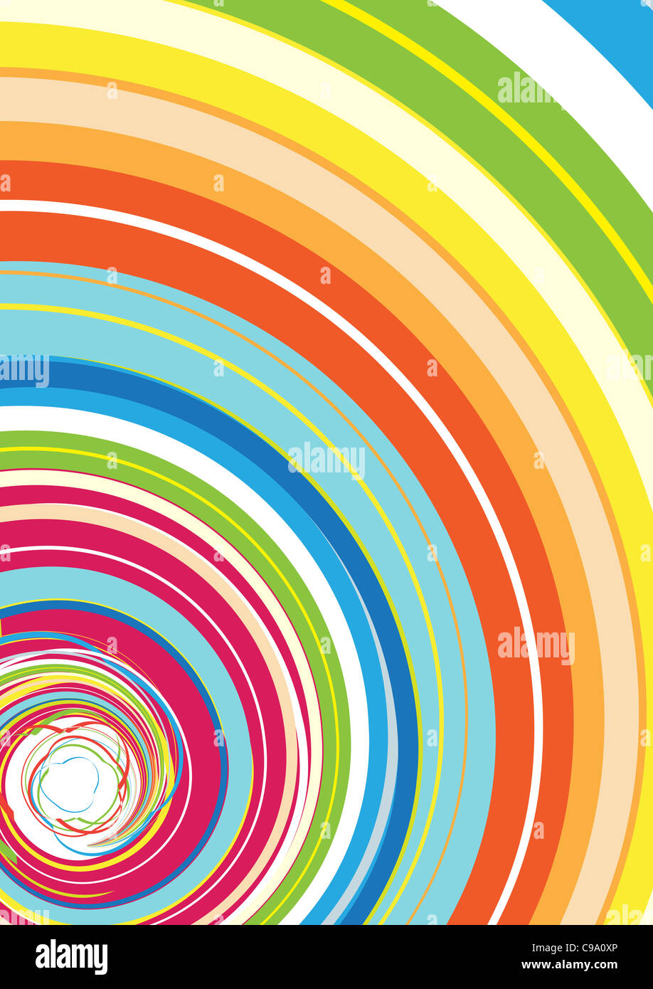 illustration of Abstract background with Glassy Colorful Rainbow Spiral ...