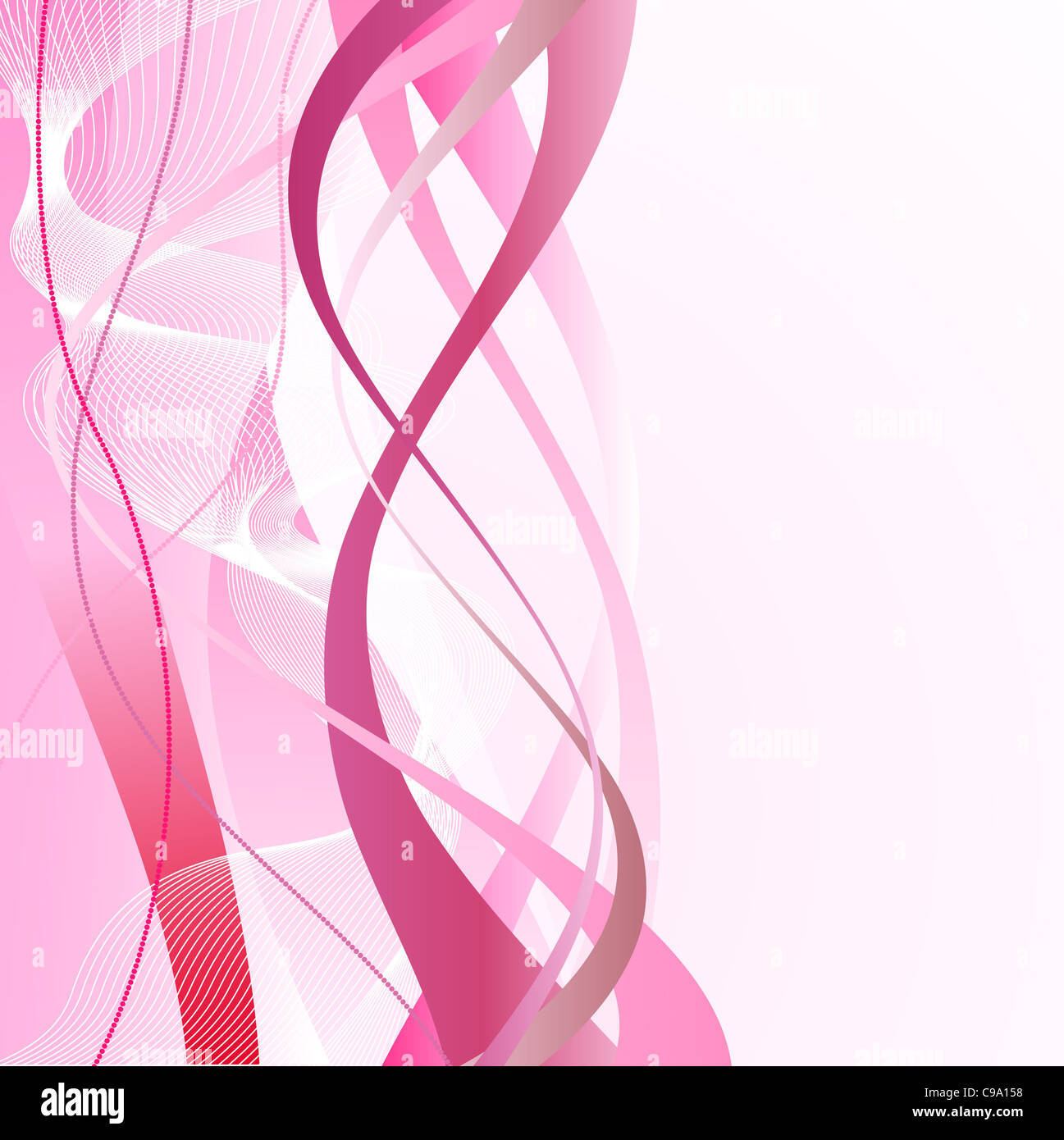 illustration of pink abstract background made of curved lines Stock ...