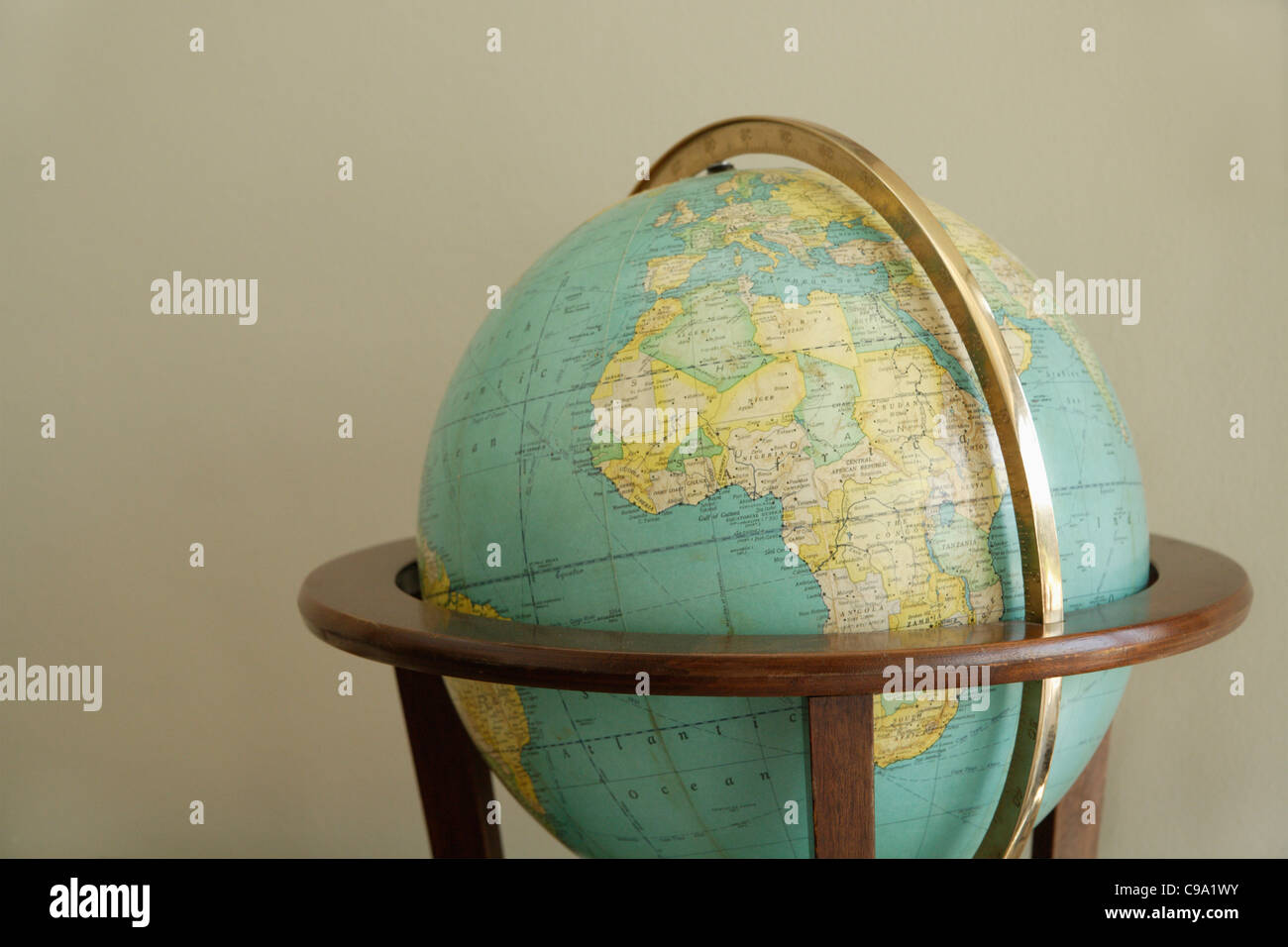 Germany, Upper Bavaria, Munich, Close up of furniture globe Stock Photo