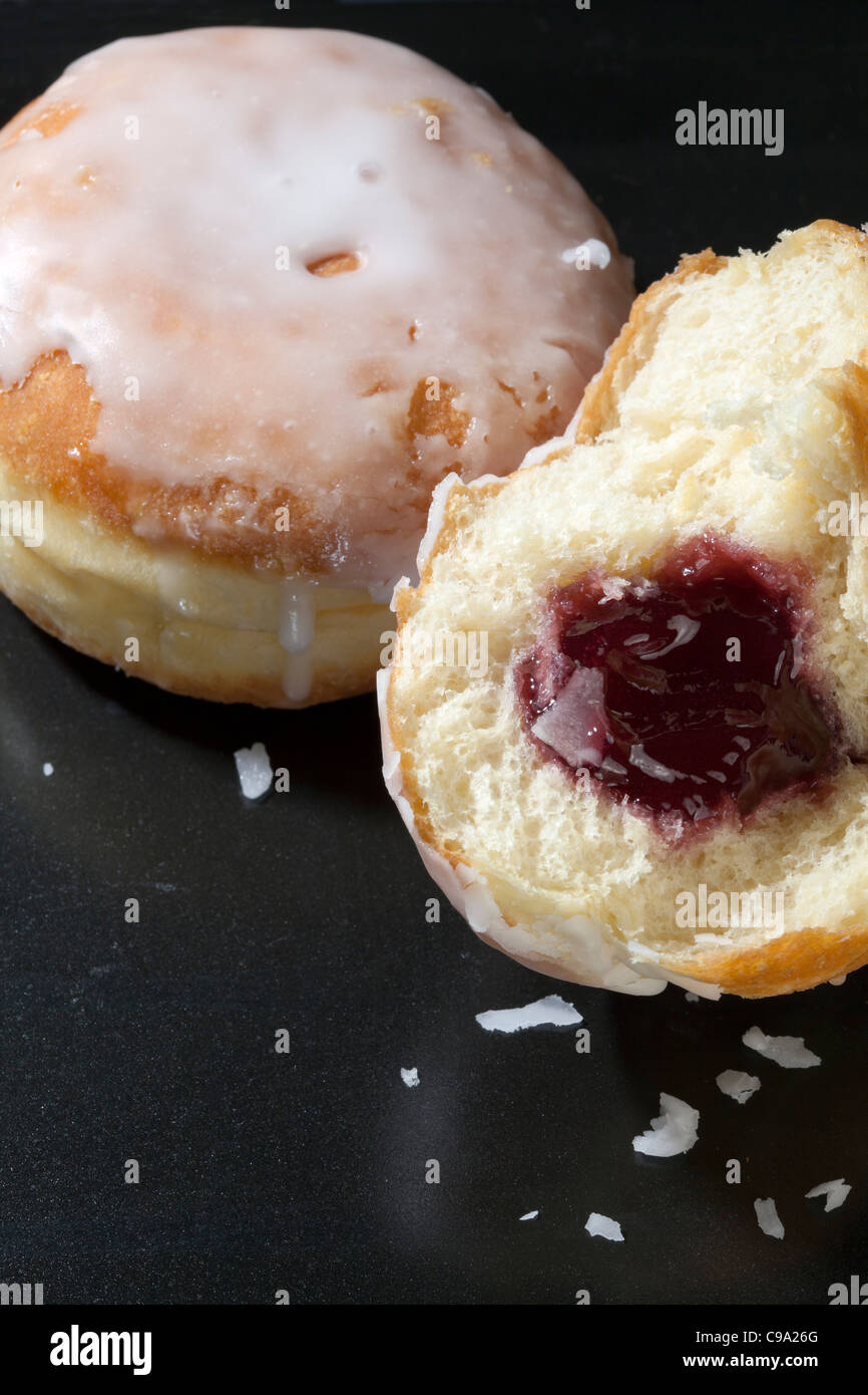 Jam Donuts / iced buns Stock Photo