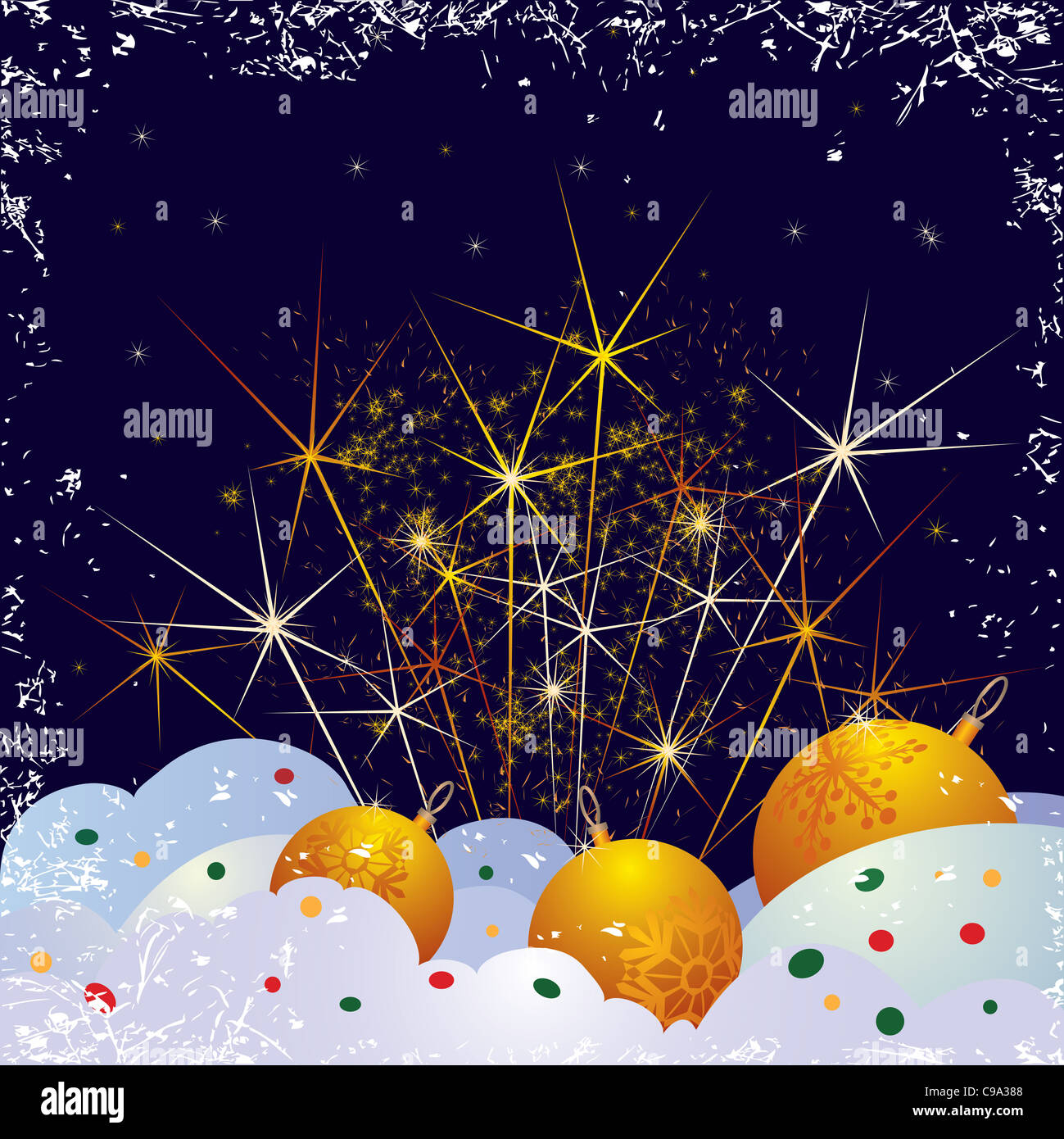 Christmas background with sparkles of firework Stock Photo - Alamy