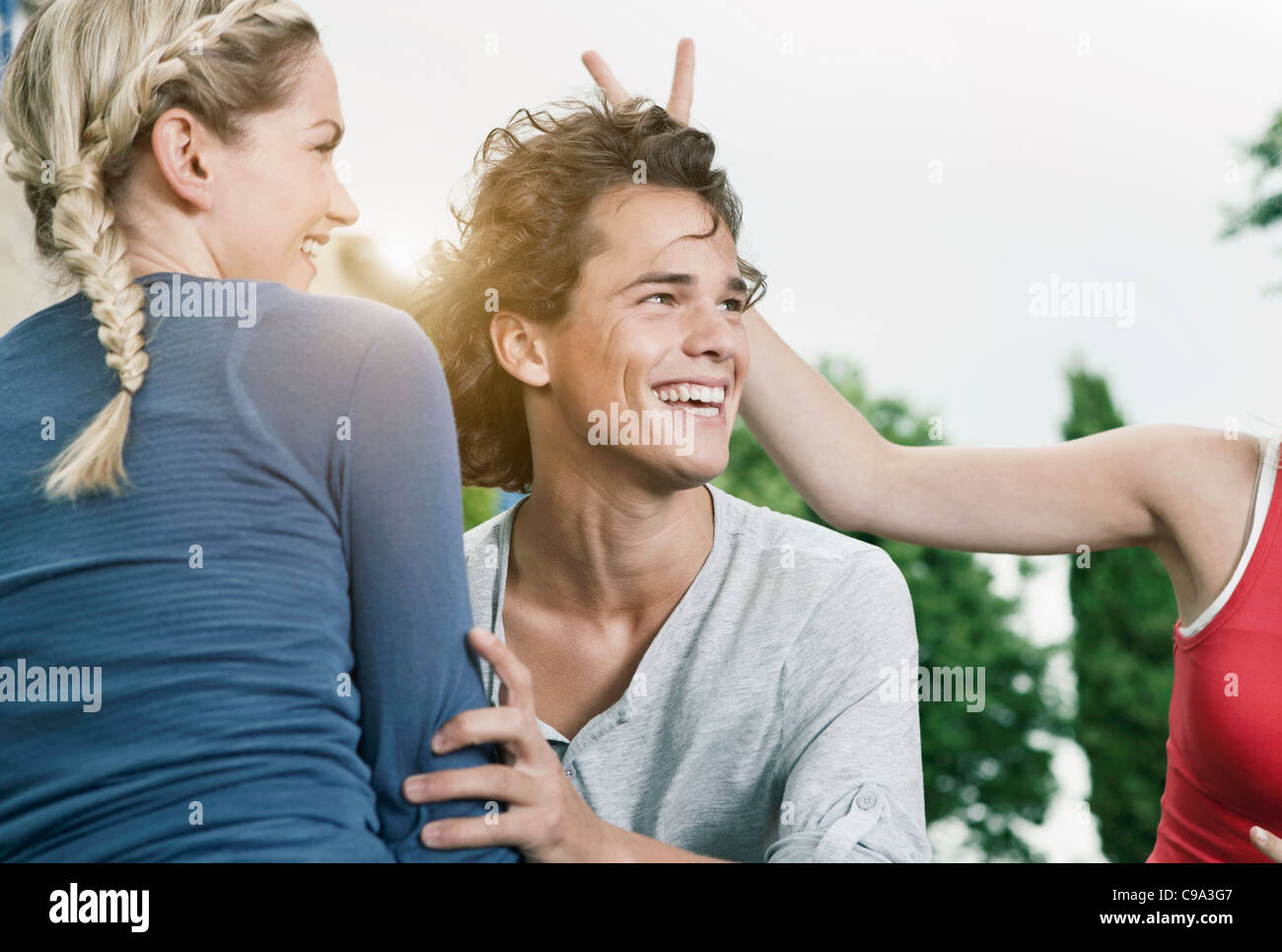 Man And Woman Having Fun High