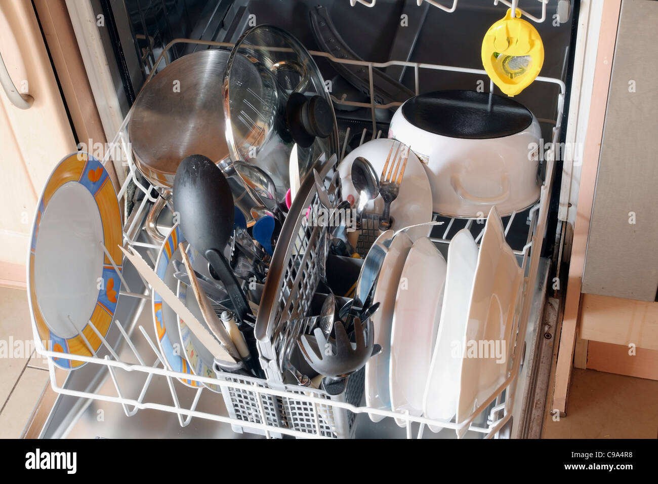 dirty dishes in dishwasher Stock Photo Alamy