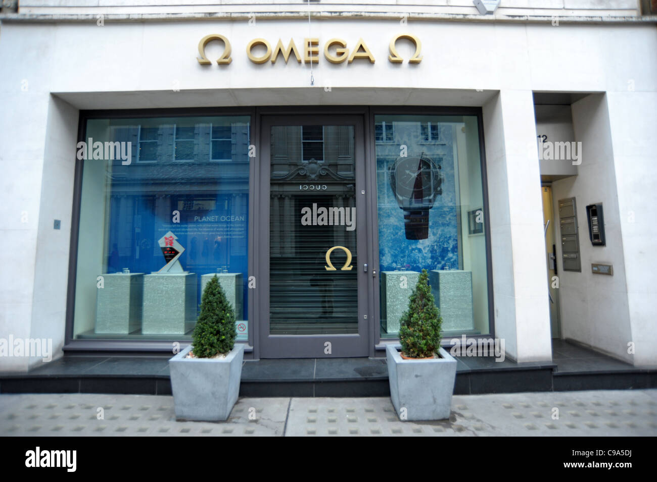 Exterior shot of the Omega store on Bond Street London England 2011 ...