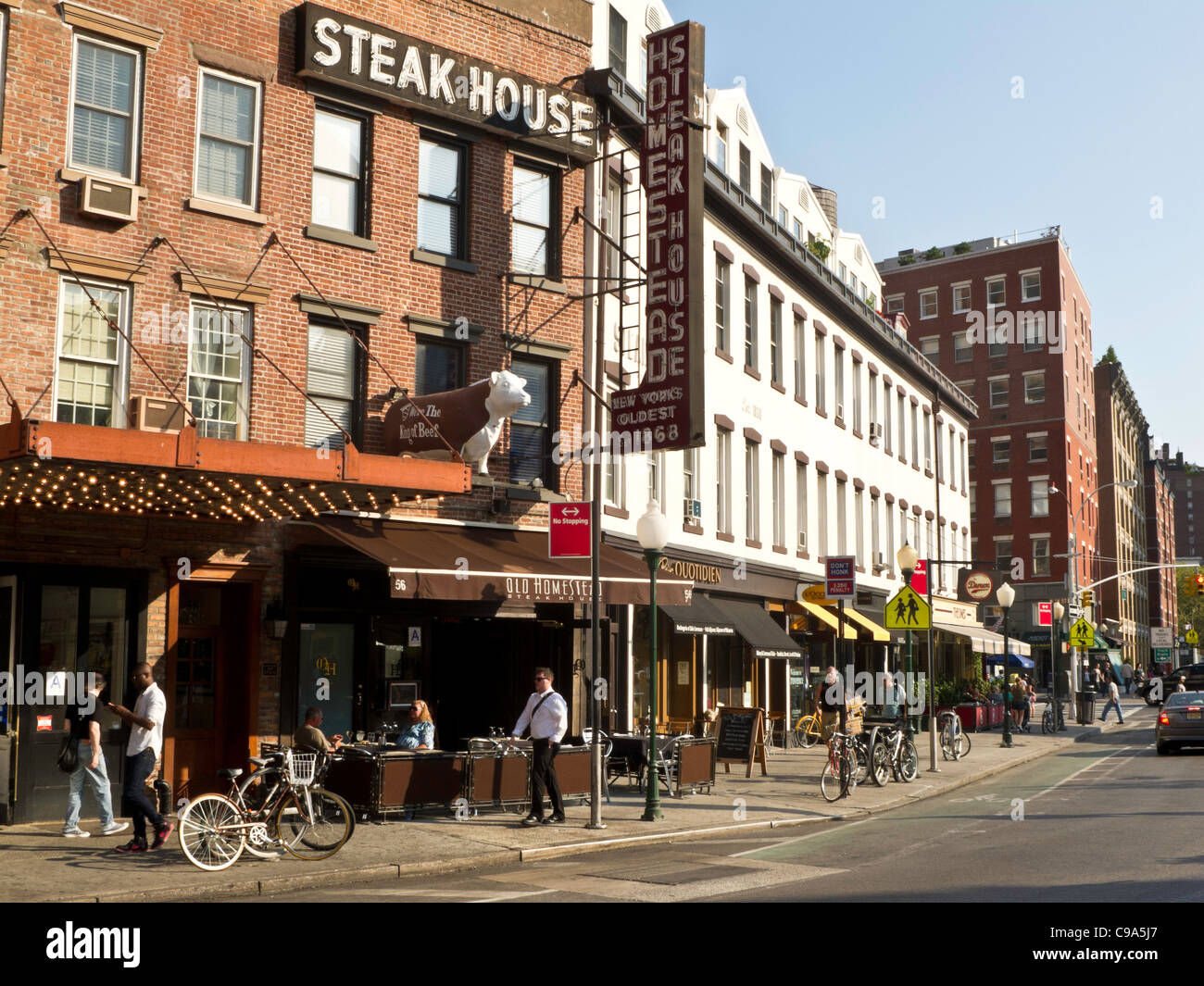 Facade, Homestead Steak House, Chelsea, NYC Stock Photo