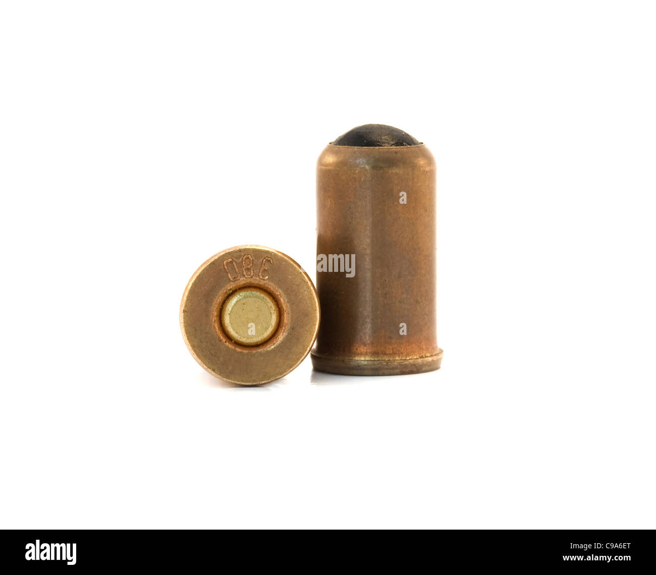 rubber bullets isolated on a white background Stock Photo