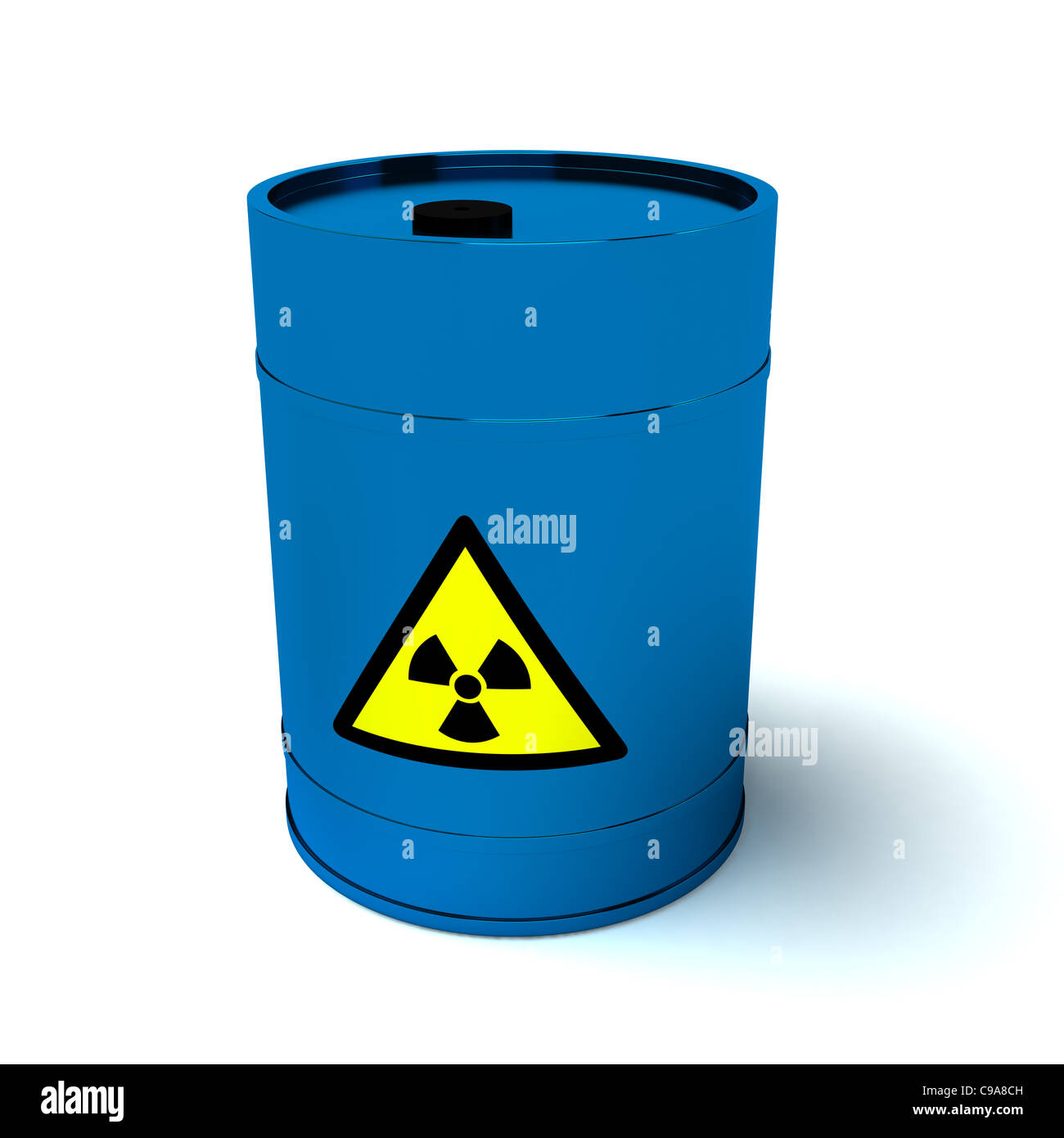 3d blue barrel radioactive waste isolated on white Stock Photo Alamy