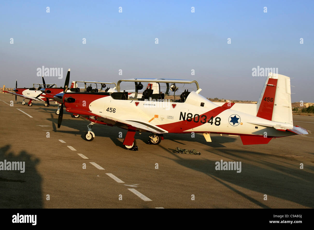 Israeli Air force Flight Academy Beechcraft T-6A Texan II Stock Photo